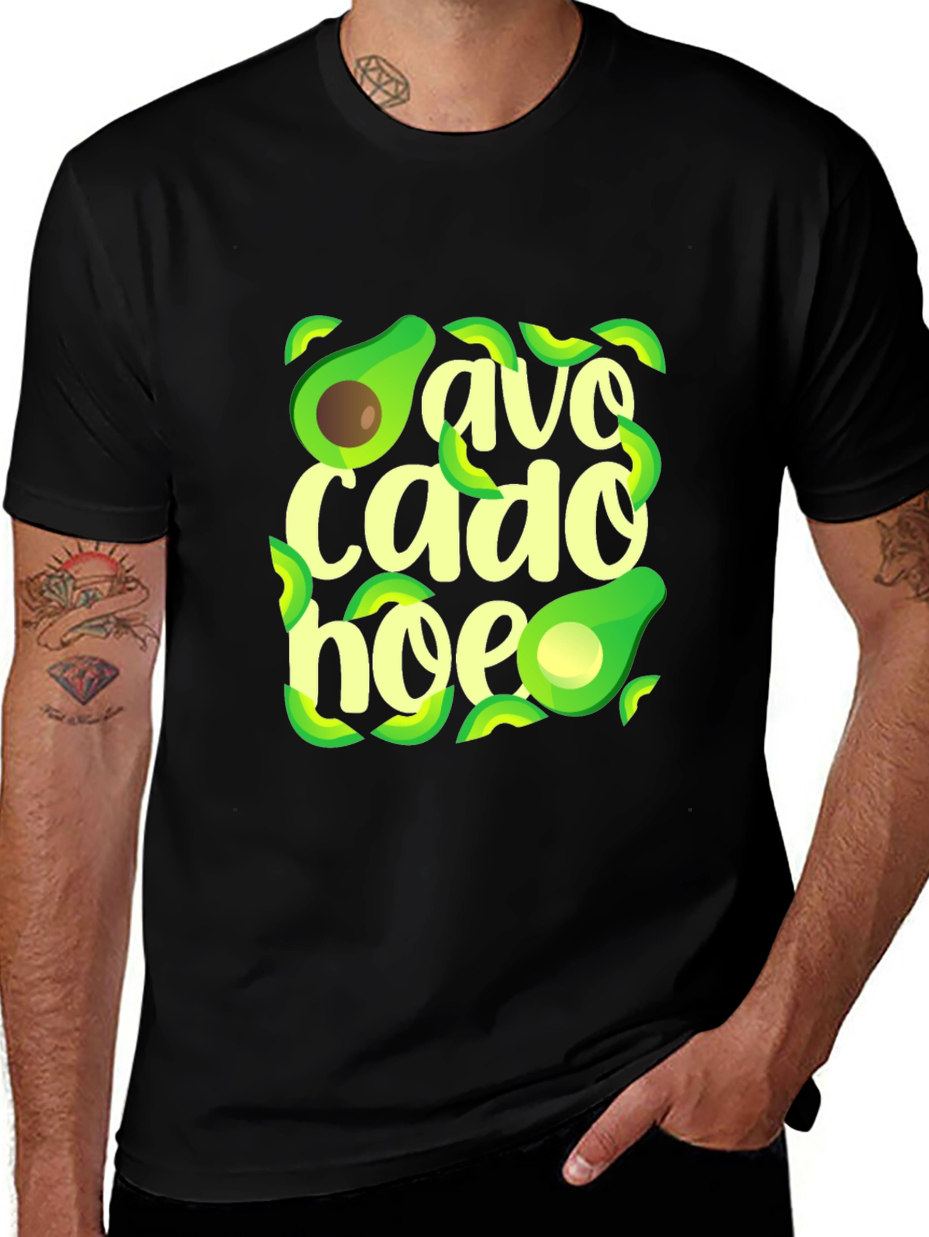 Avocado Hoe T-Shirt - Trendy Graphic Tee