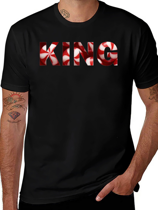 KING Candy Cane Christmas Graphic T-Shirt