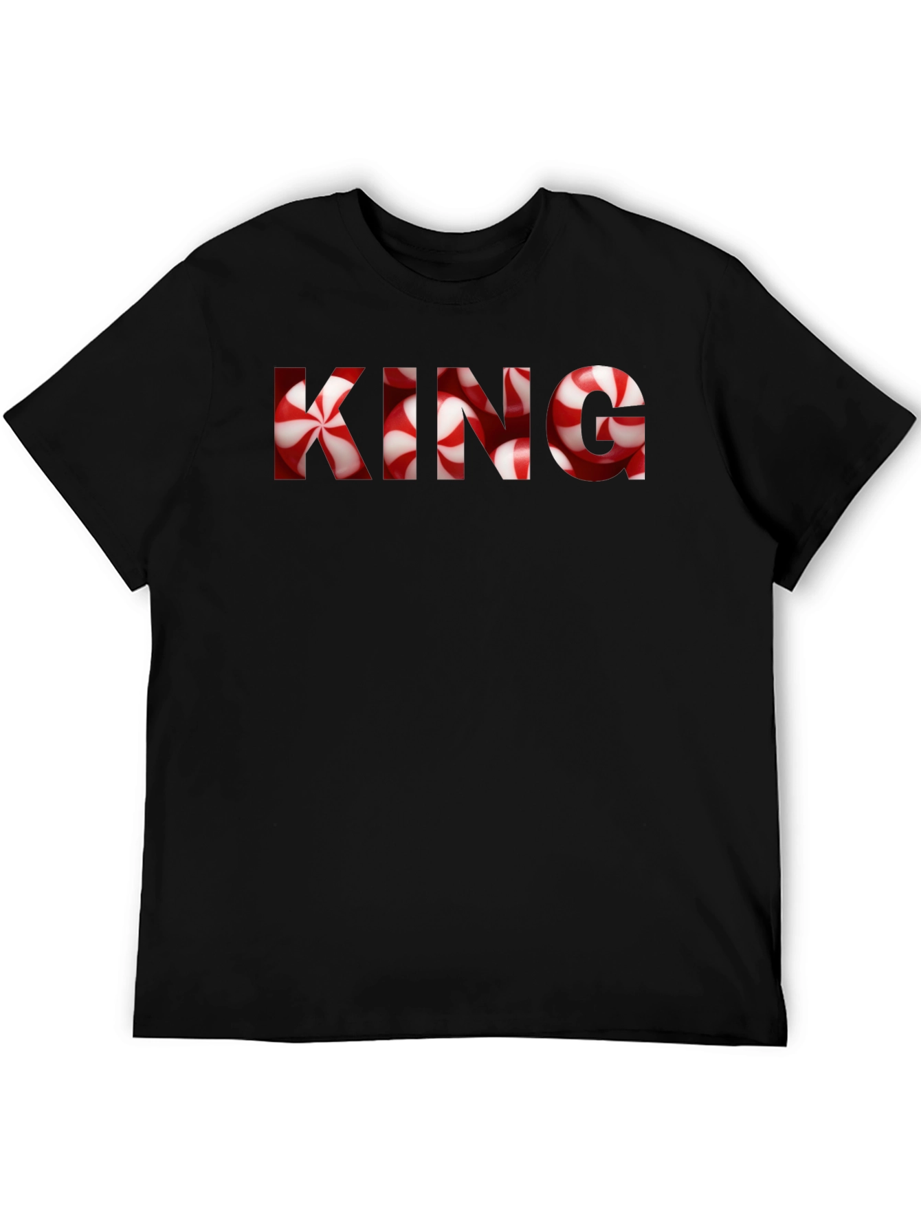 KING Candy Cane Christmas Graphic T-Shirt