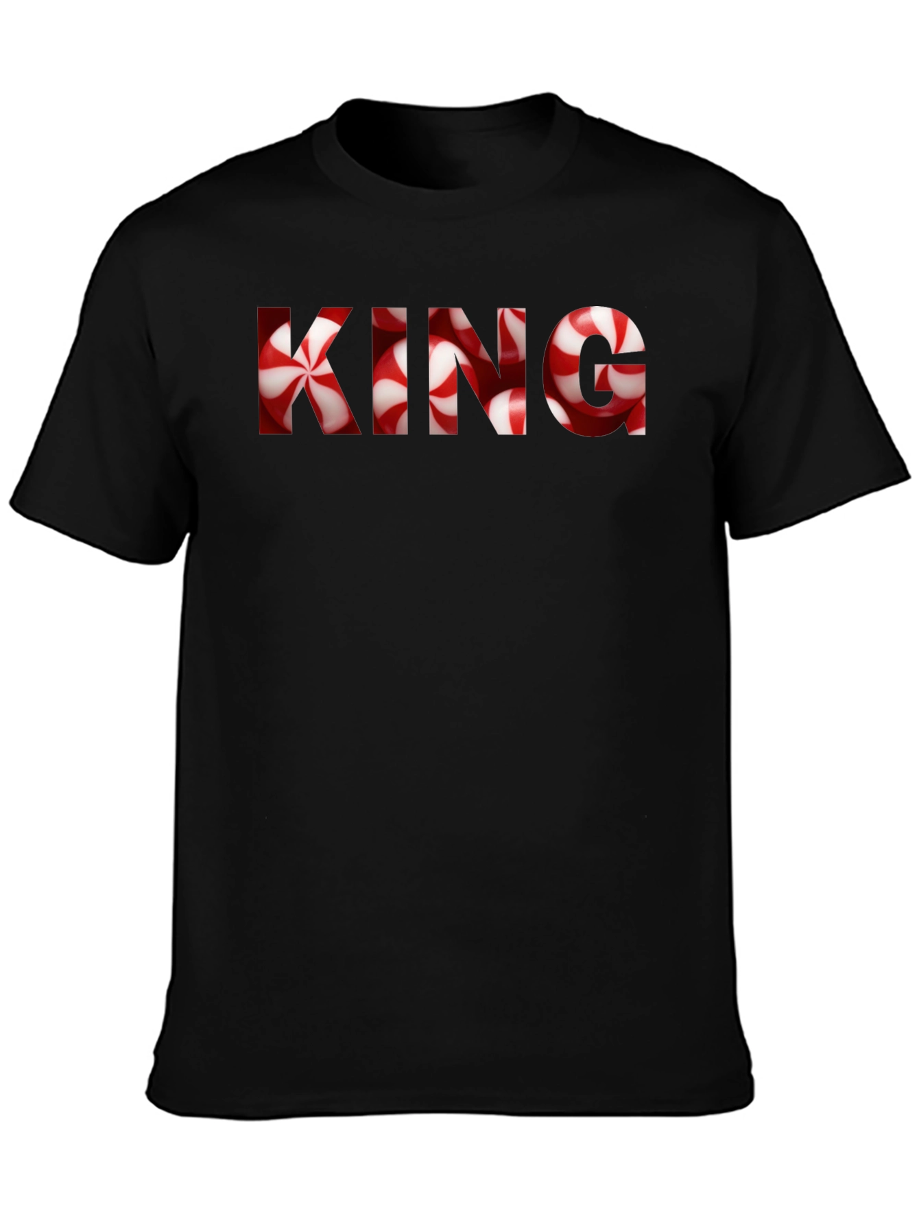 KING Candy Cane Christmas Graphic T-Shirt