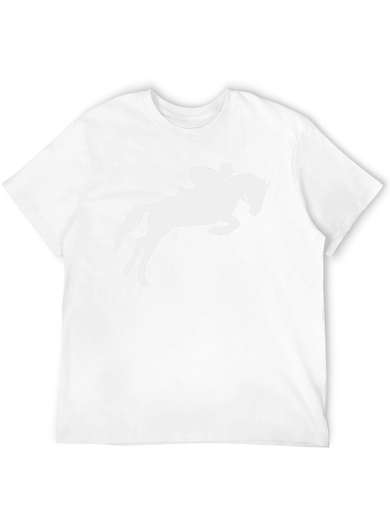 Equestrian Horse Jumping Graphic Tee - Black