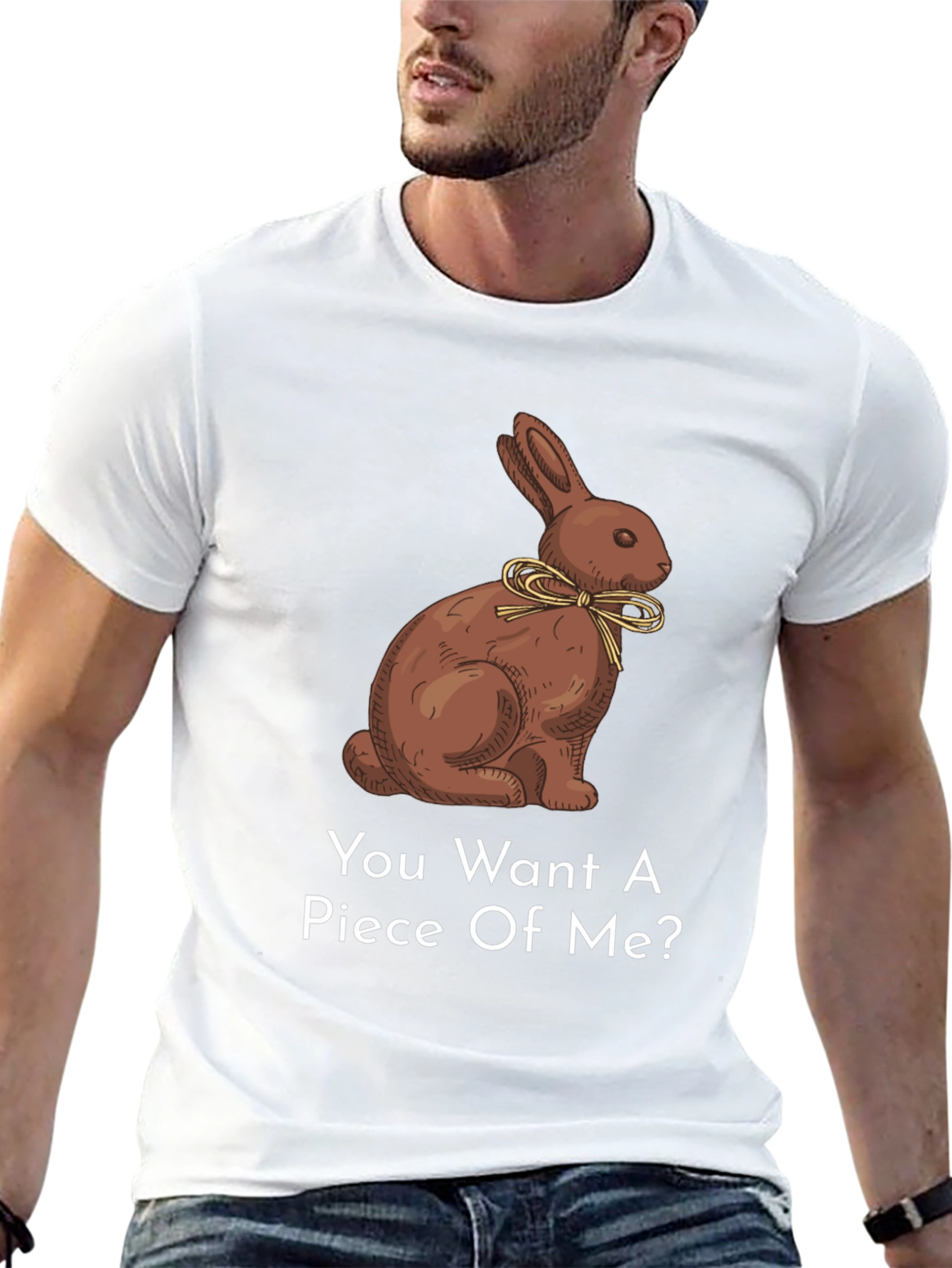 Chocolate Bunny T-Shirt - You Want a Piece?