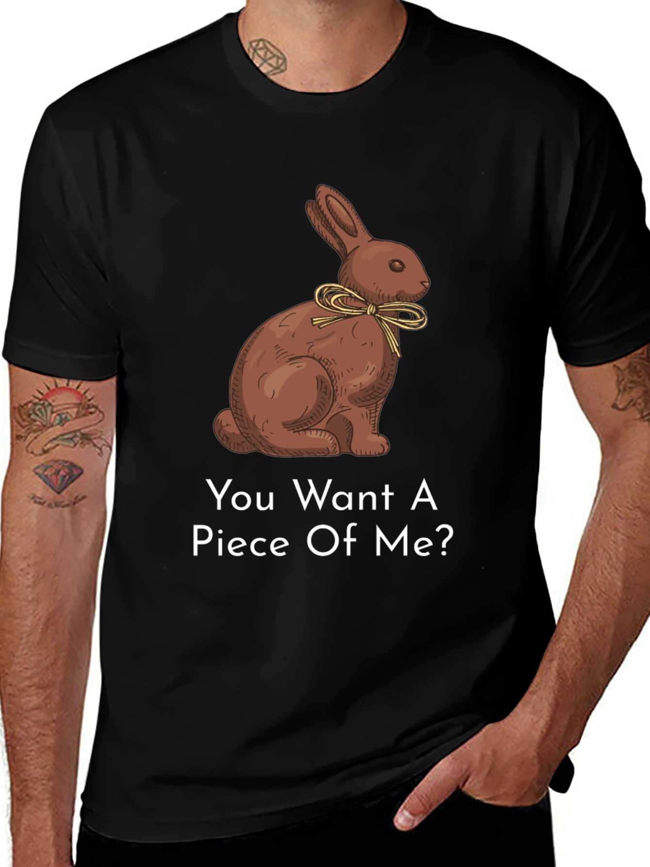 Chocolate Bunny T-Shirt - You Want a Piece?