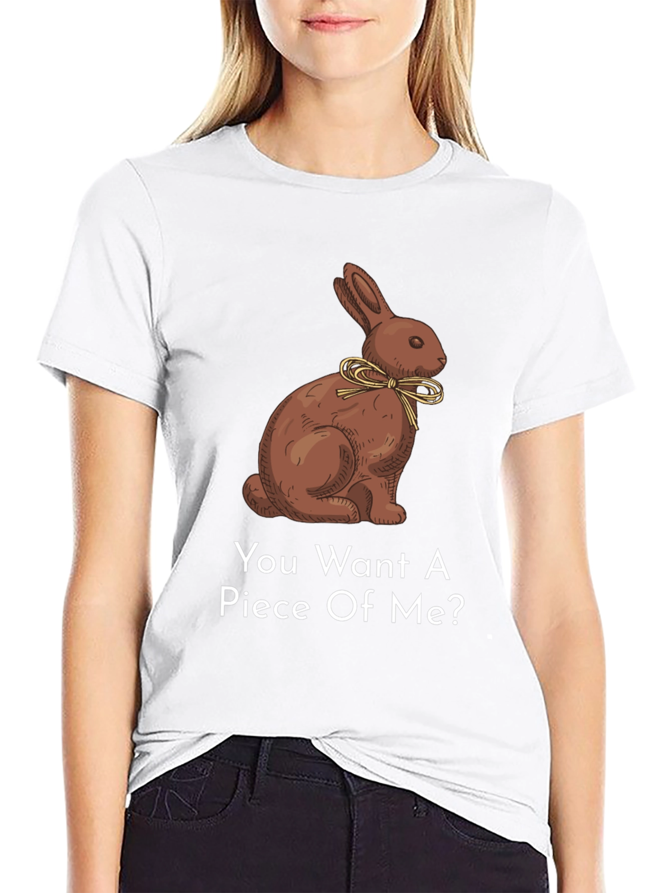 Chocolate Bunny T-Shirt - You Want a Piece?