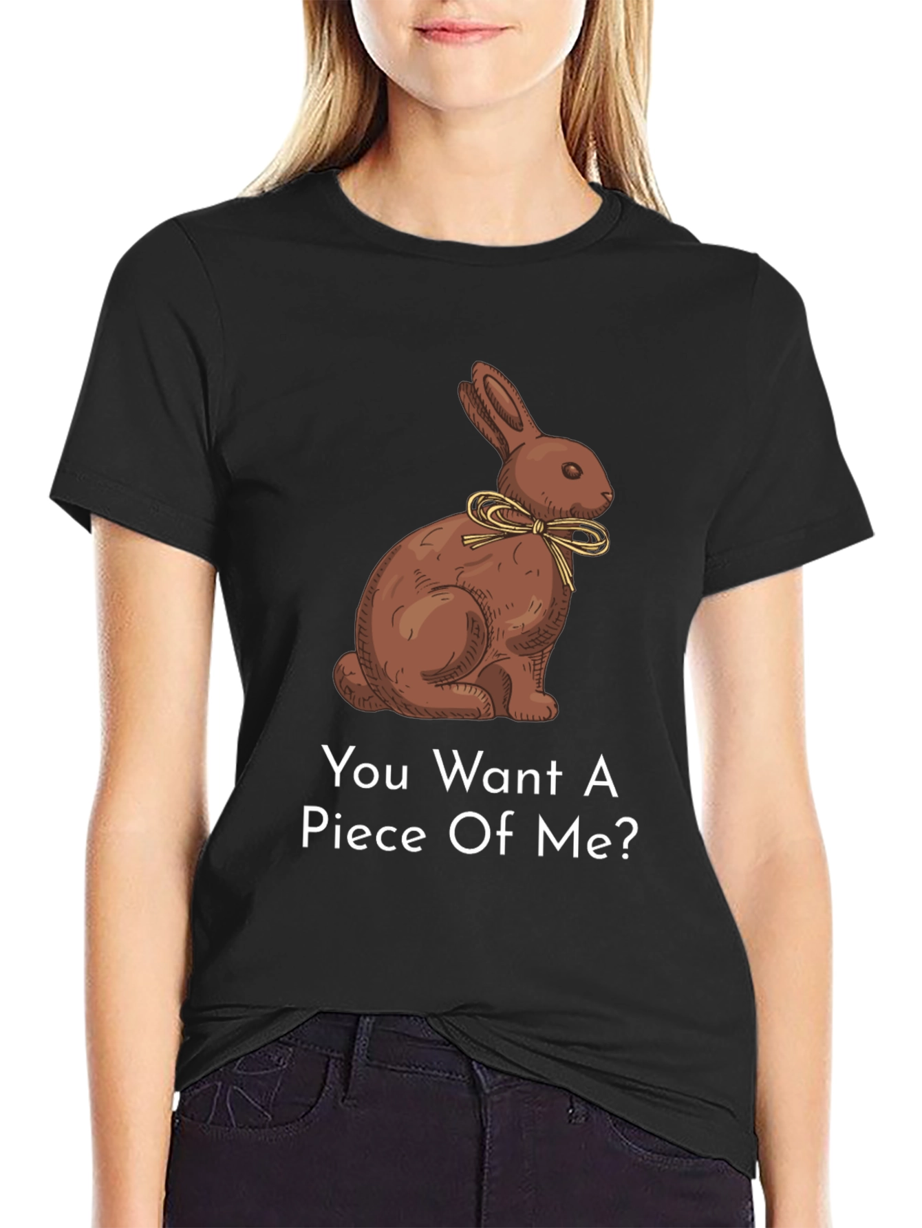 Chocolate Bunny T-Shirt - You Want a Piece?