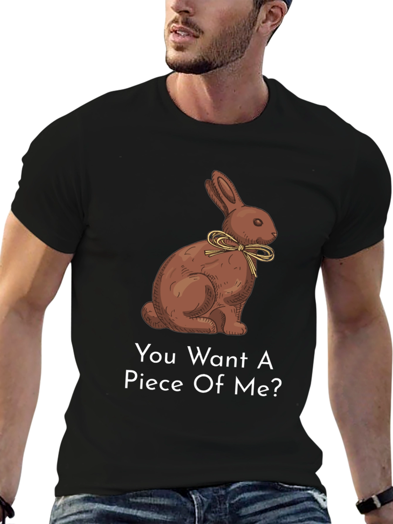 Chocolate Bunny T-Shirt - You Want a Piece?