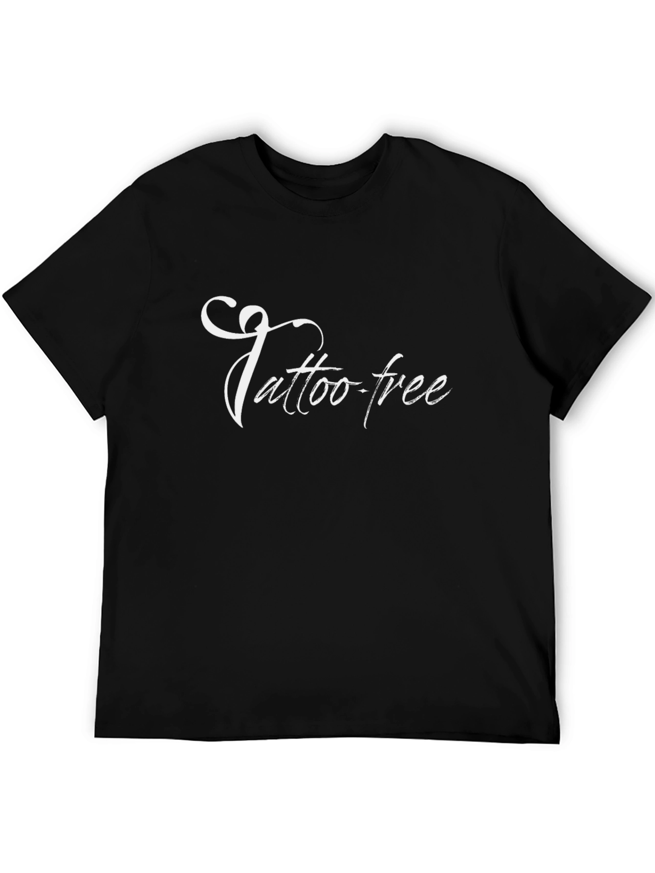 Tattoo-Free Black T-Shirt Novelty Graphic Tee