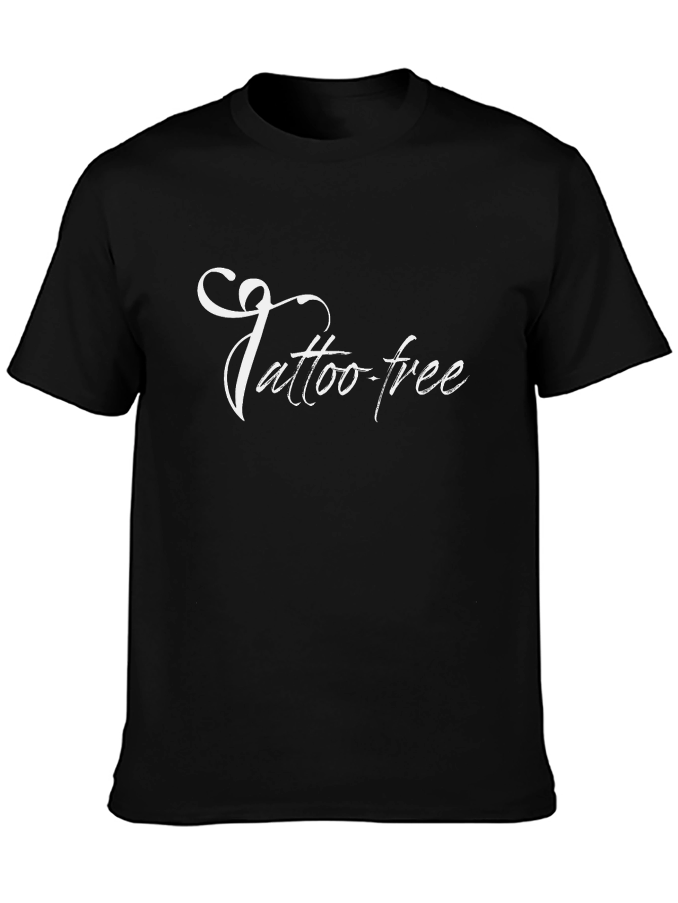 Tattoo-Free Black T-Shirt Novelty Graphic Tee
