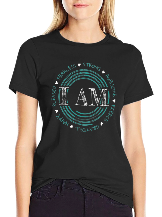 I AM Circle Graphic Tee - Motivational Shirt