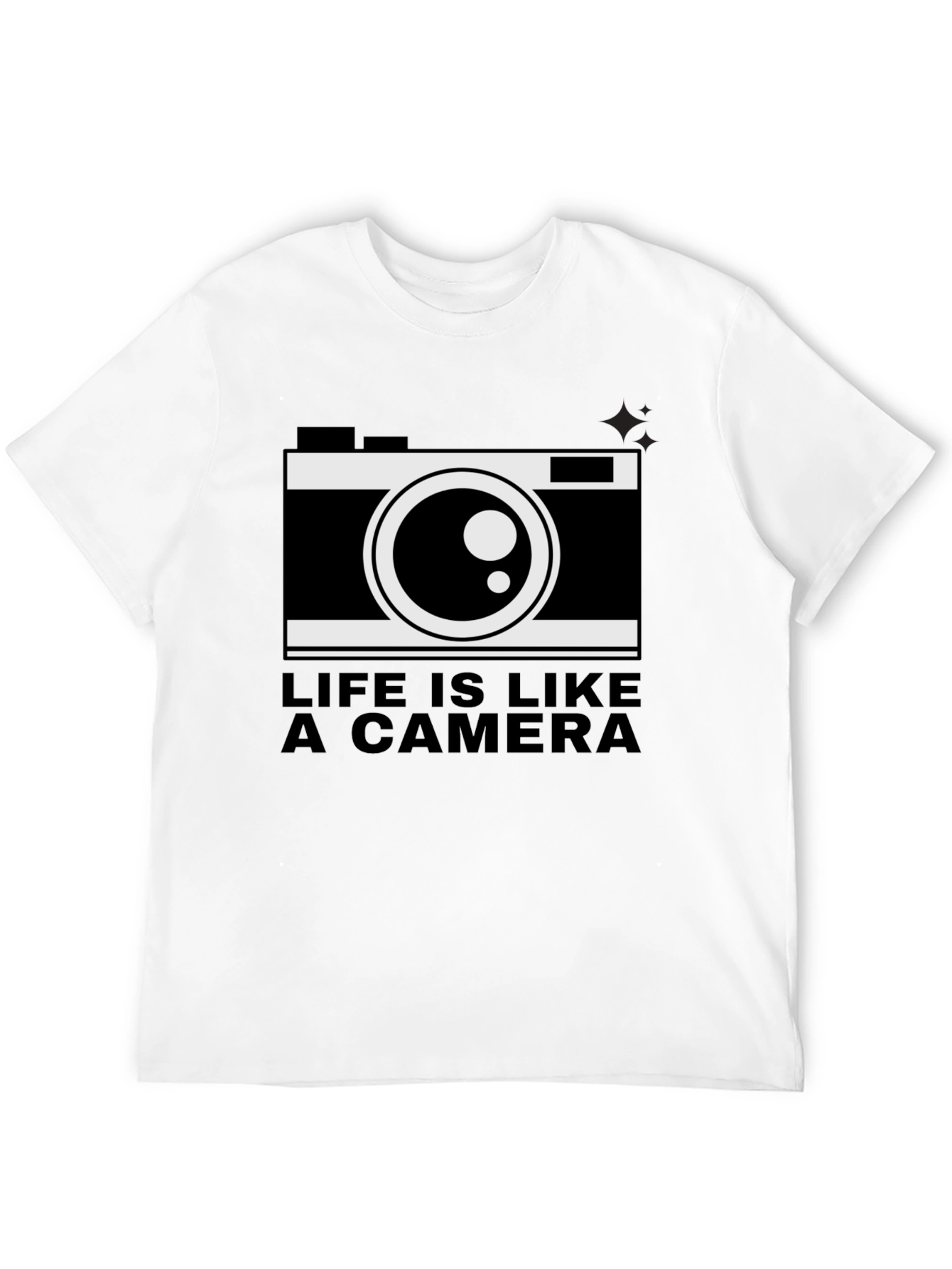 Life is Like a Camera Black T-Shirt