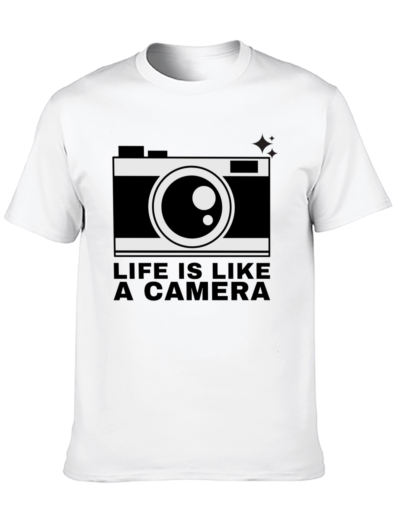 Life is Like a Camera Black T-Shirt