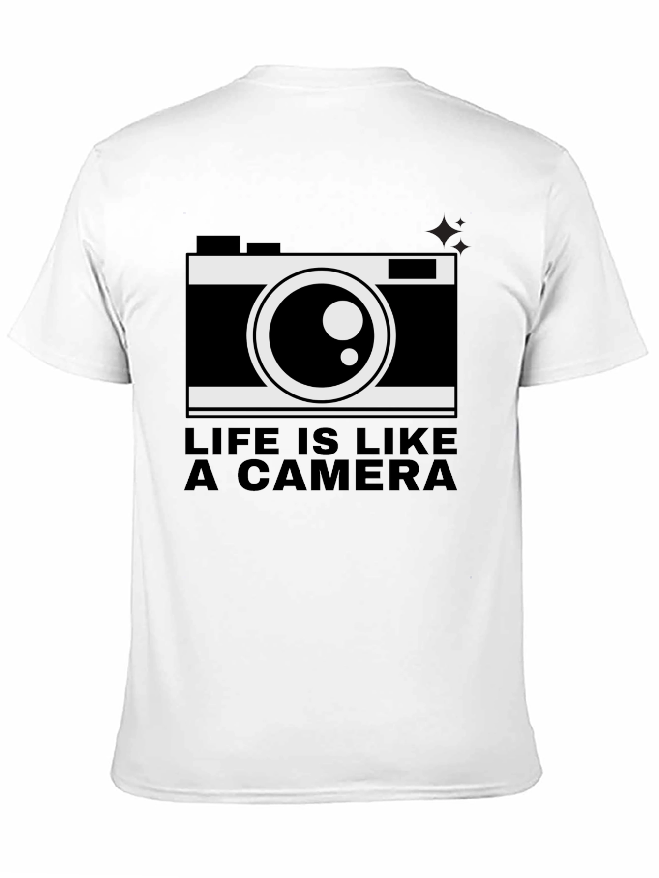 Life is Like a Camera Black T-Shirt
