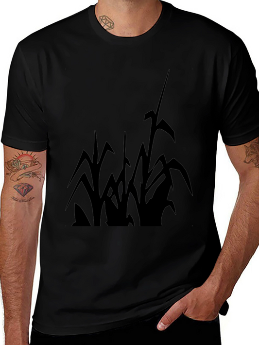 Corn Stalk Silhouette Black Graphic Tee