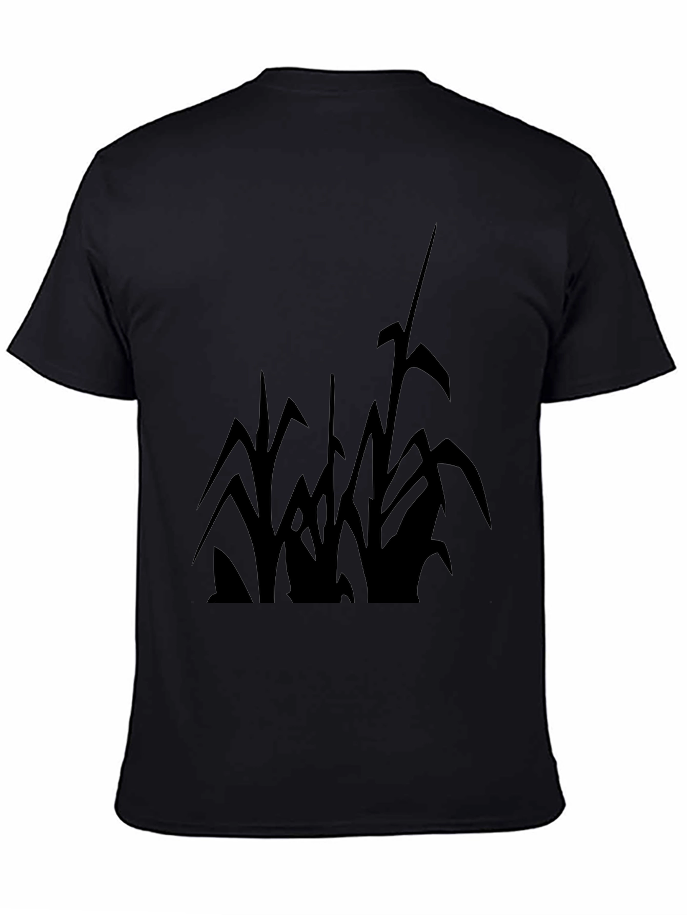 Corn Stalk Silhouette Black Graphic Tee