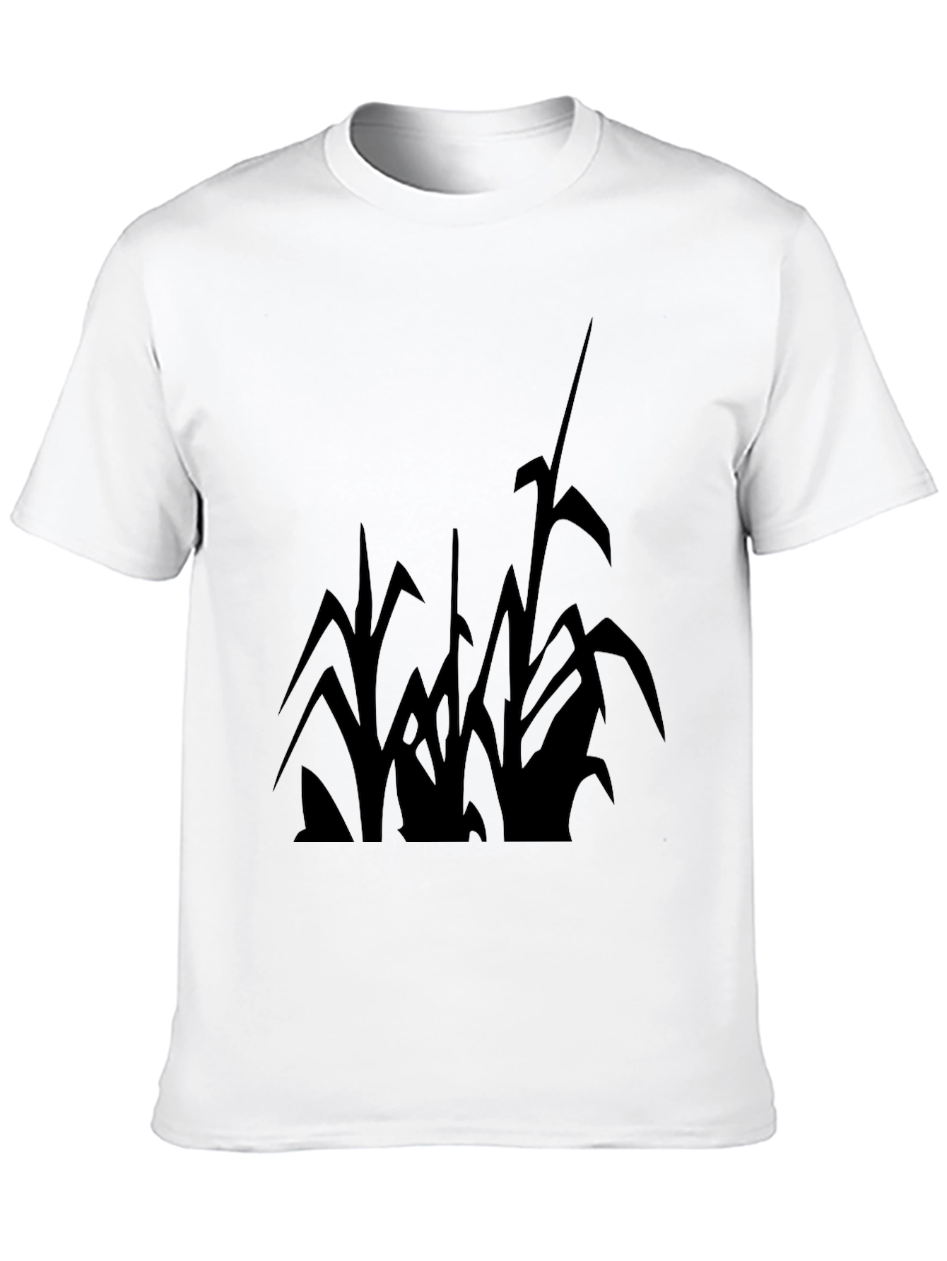 Corn Stalk Silhouette Black Graphic Tee