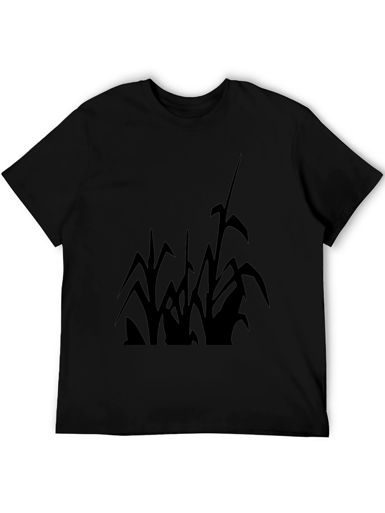Corn Stalk Silhouette Black Graphic Tee