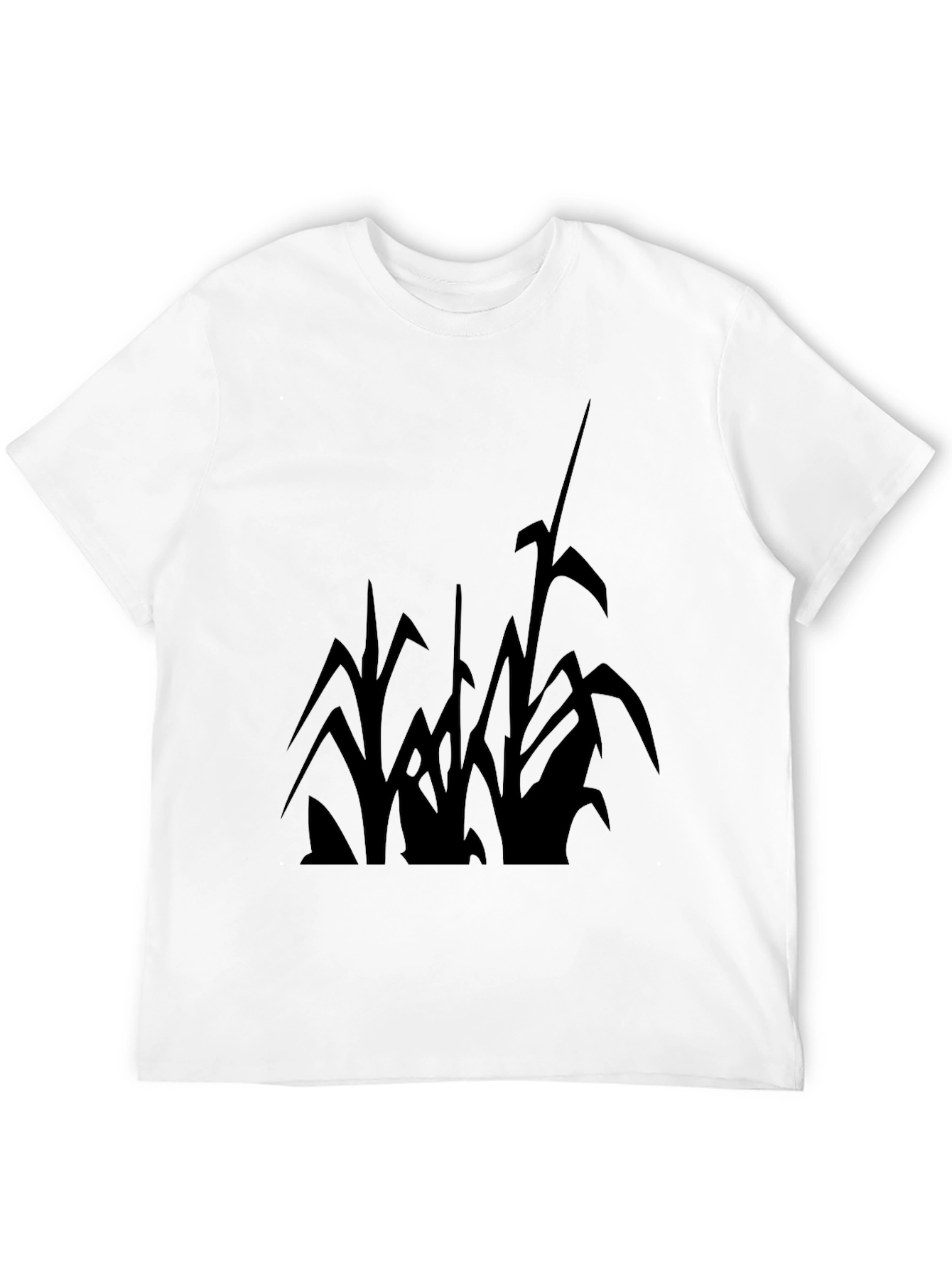 Corn Stalk Silhouette Black Graphic Tee