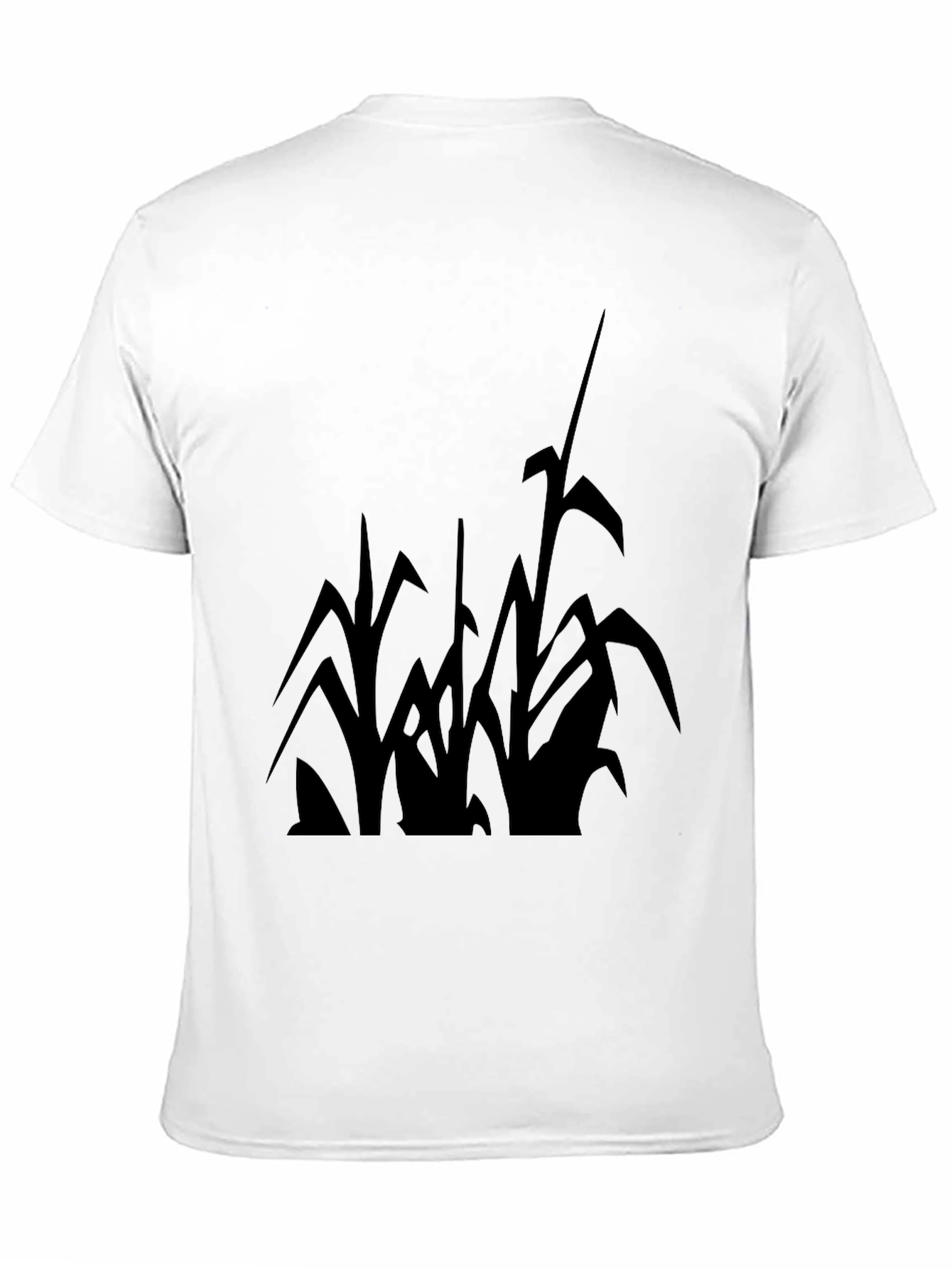Corn Stalk Silhouette Black Graphic Tee