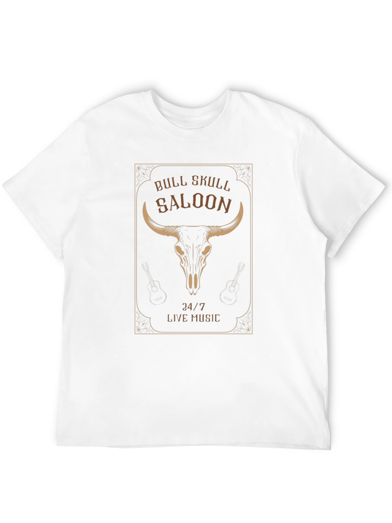 Bull Skull Saloon Black Graphic Tee