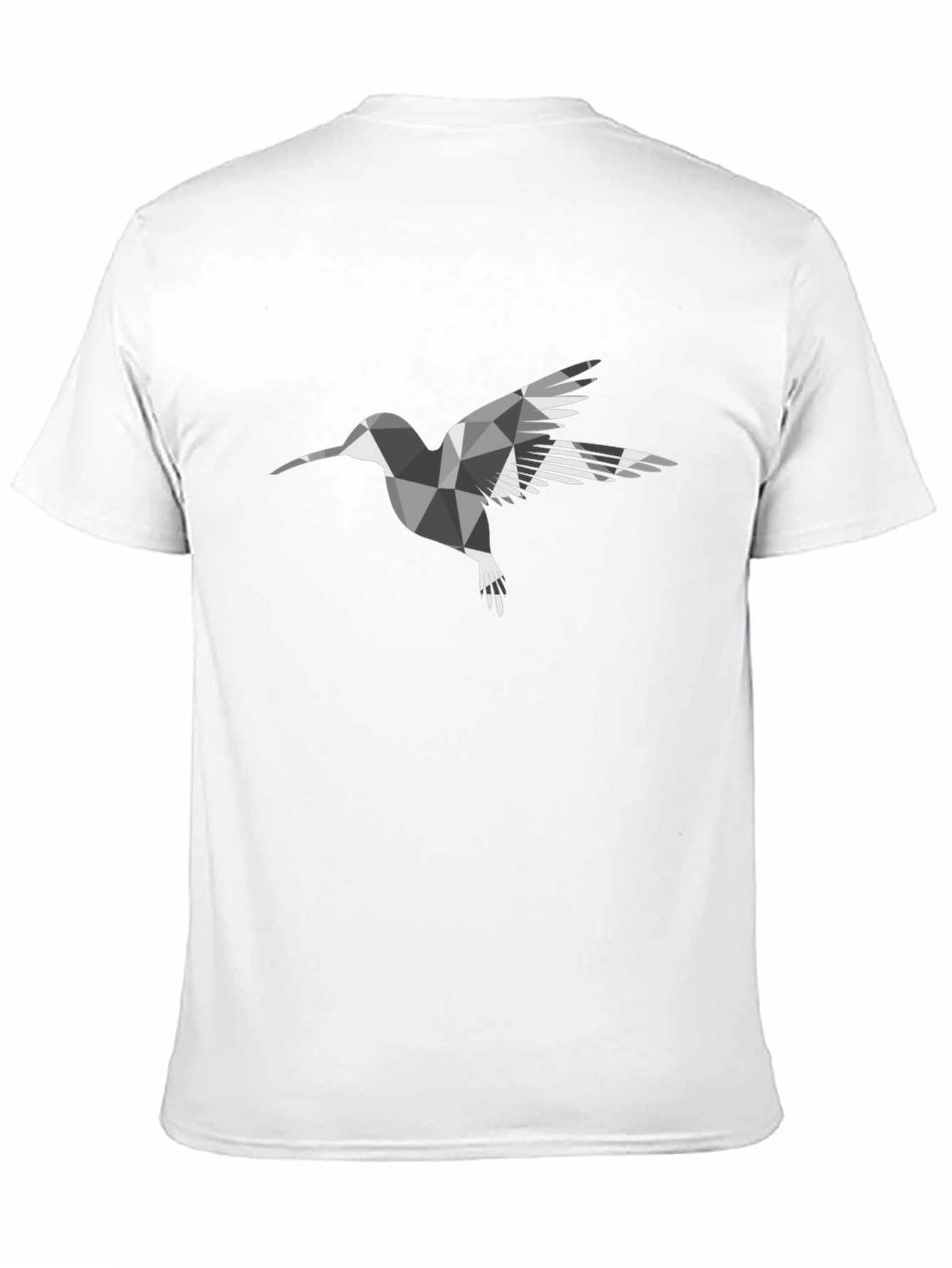Geometric Hummingbird Graphic Tee - Stylish Bird Lover Shirt