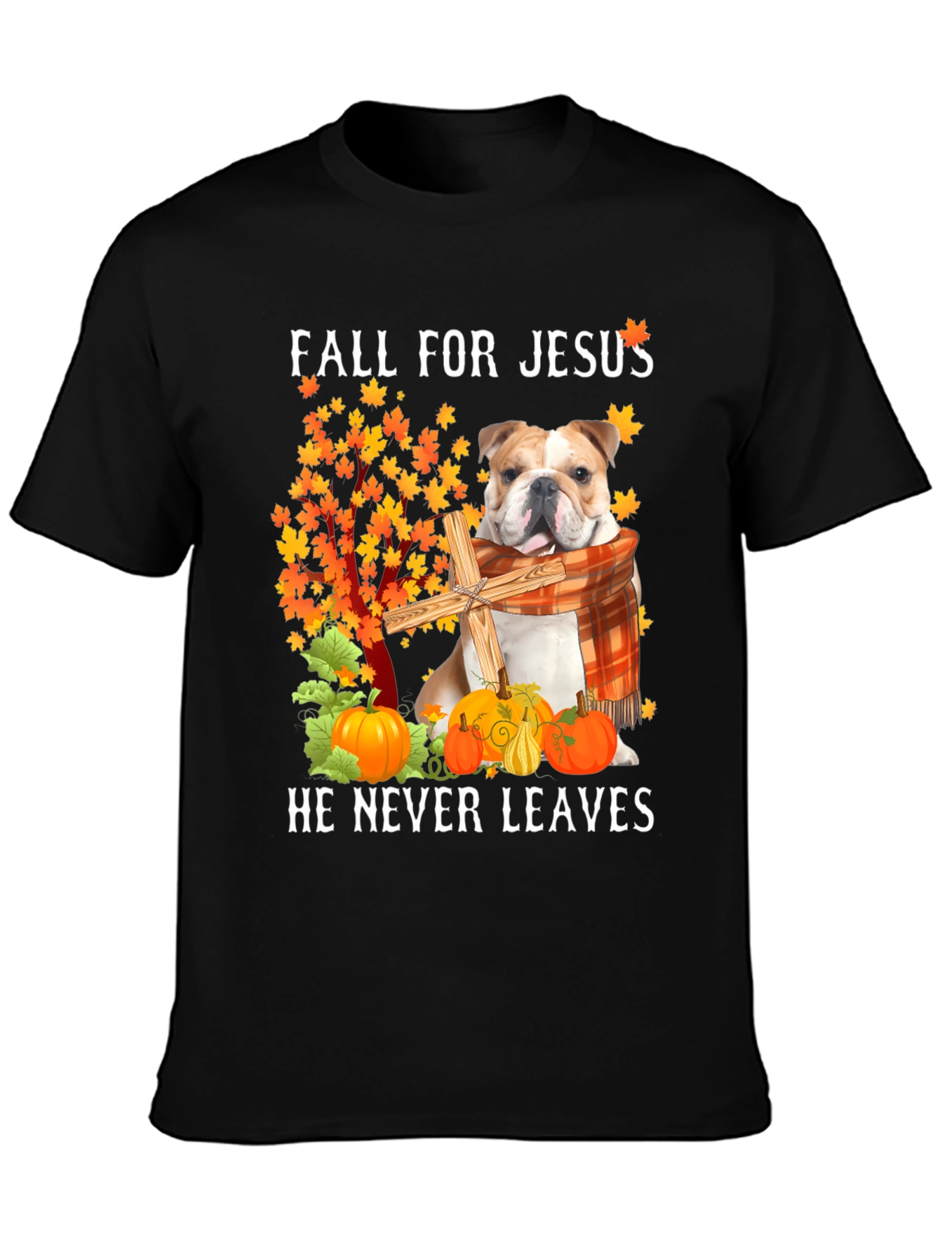 Fall for Jesus Bulldog T-Shirt