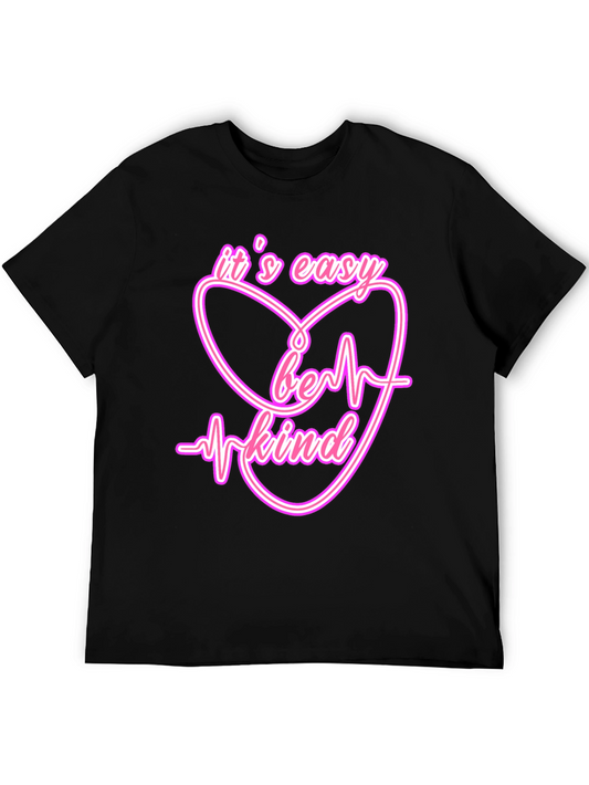 Its Easy Be Kind Heartbeat T-Shirt