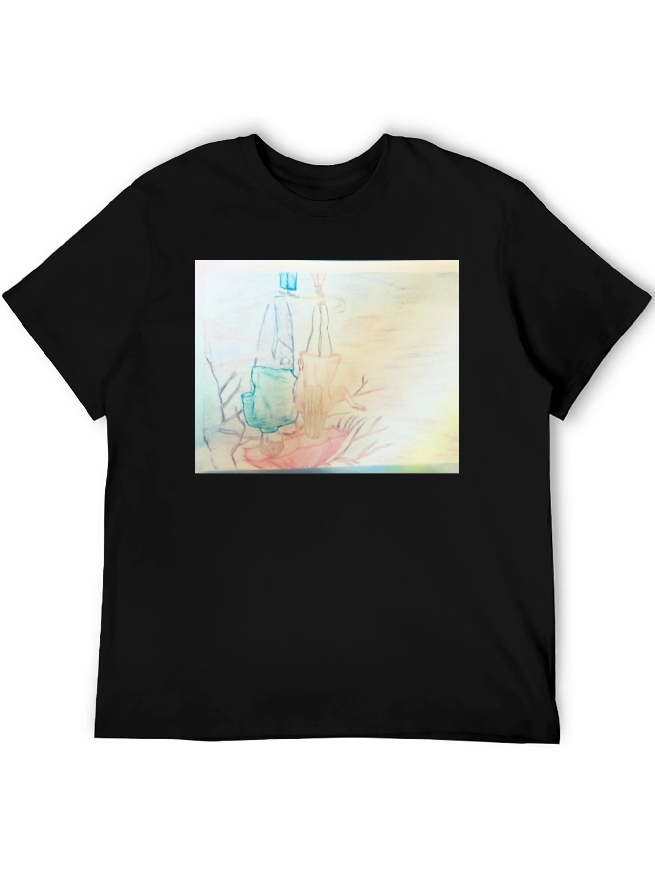Unique Graphic Tee - Pencil Art Design