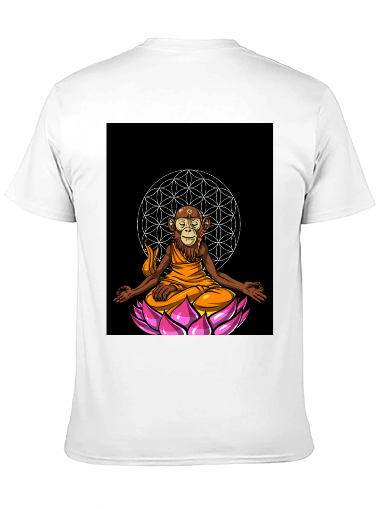 Monkey Monk Lotus T-Shirt - Meditating Zen Style Tee