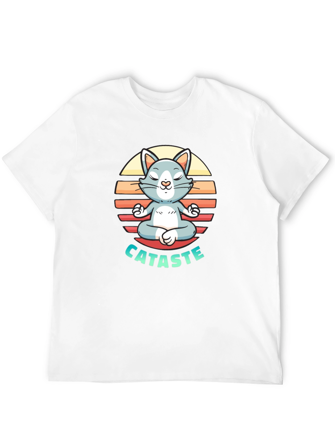 Cataste Yoga Cat T-Shirt - Meditating Funny Tee