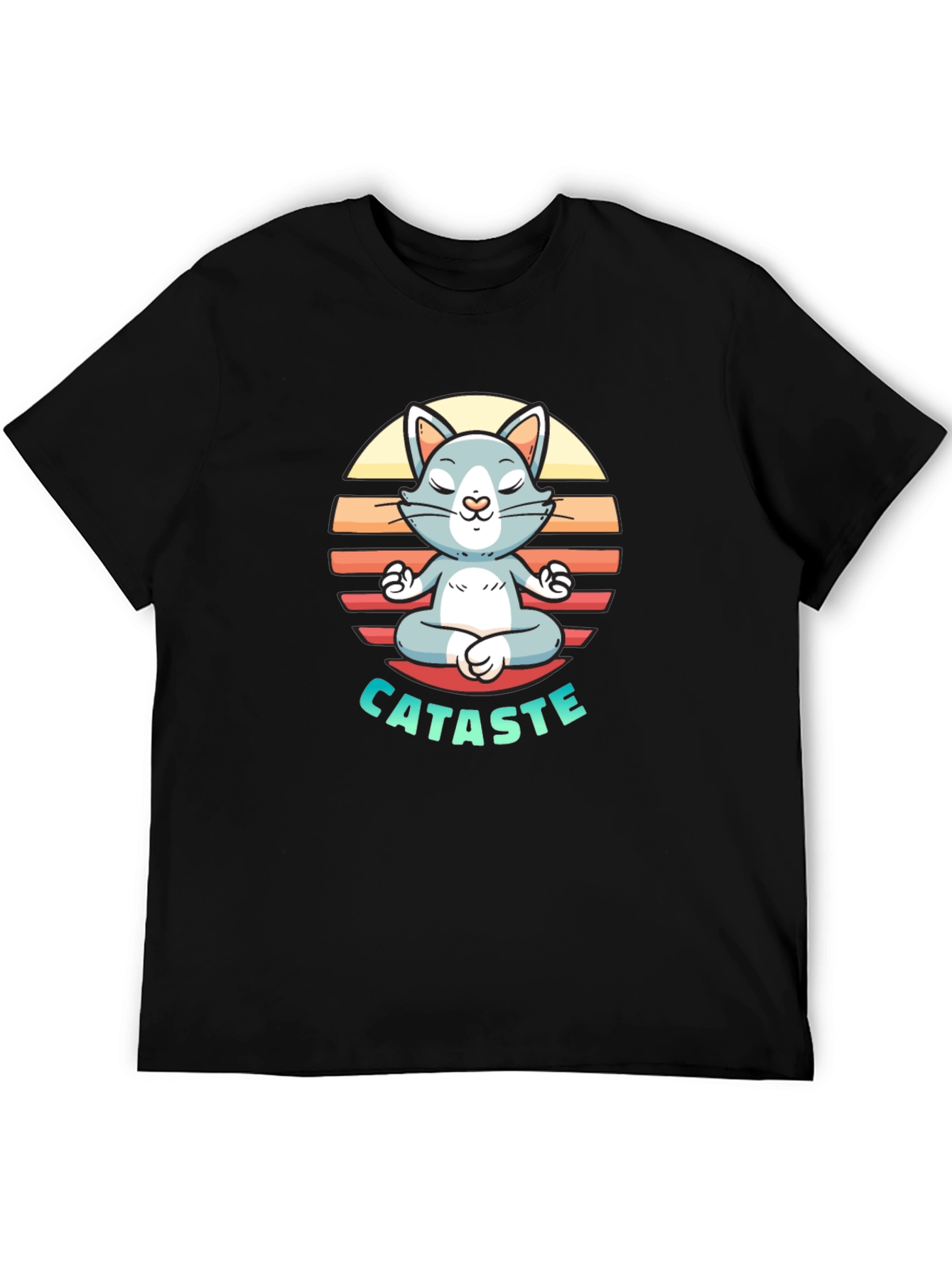 Cataste Yoga Cat T-Shirt - Meditating Funny Tee