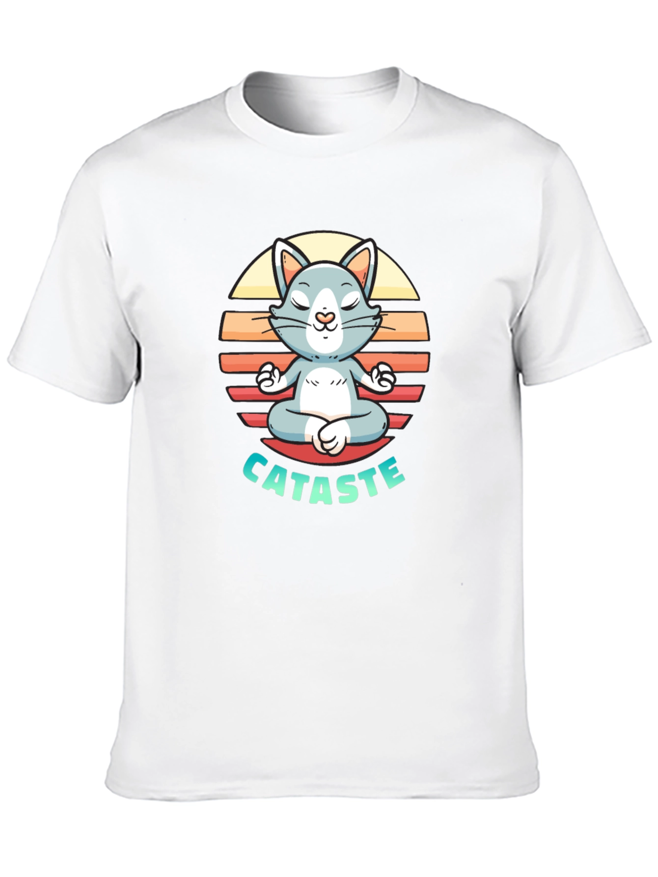 Cataste Yoga Cat T-Shirt - Meditating Funny Tee