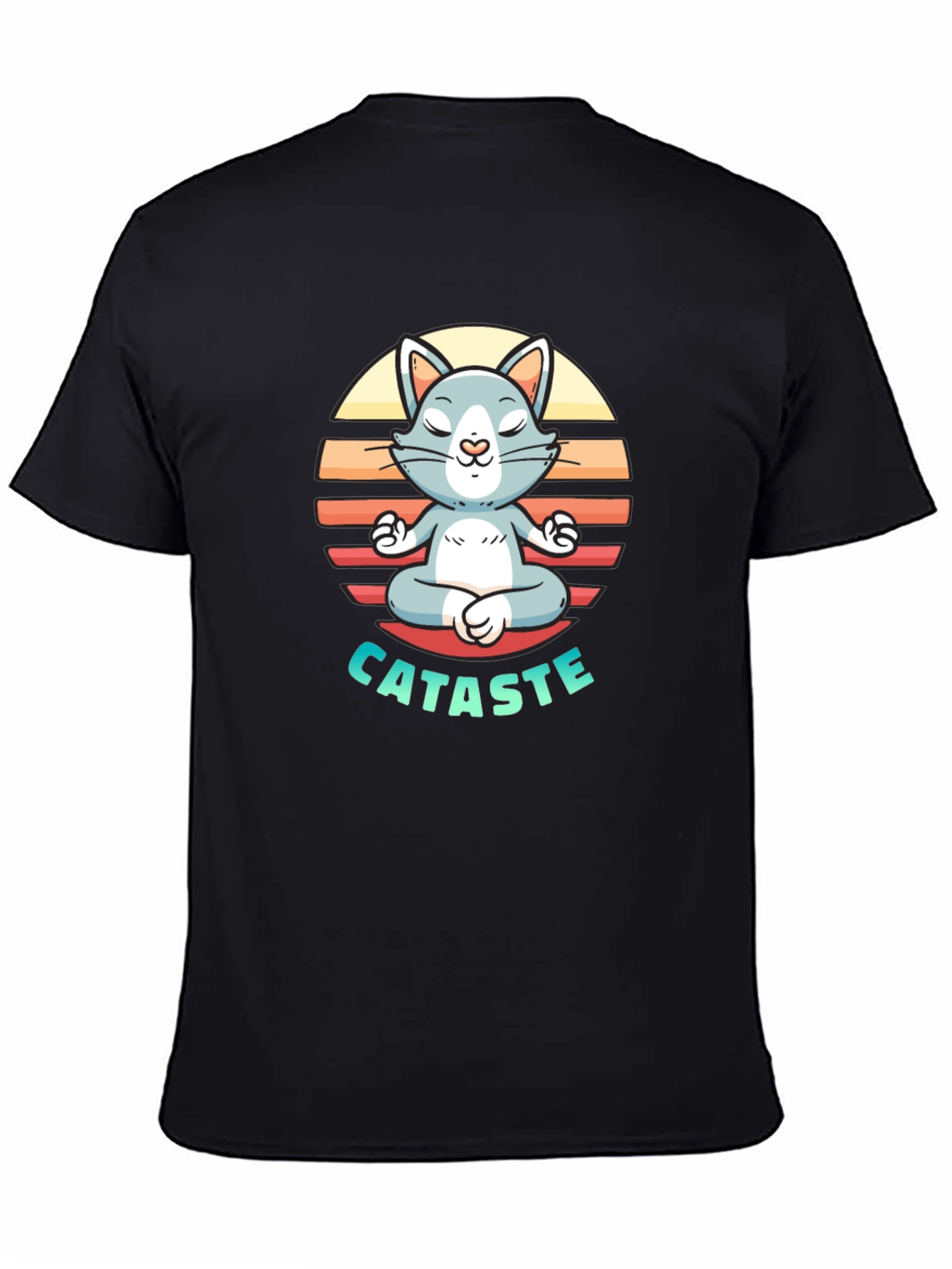 Cataste Yoga Cat T-Shirt - Meditating Funny Tee