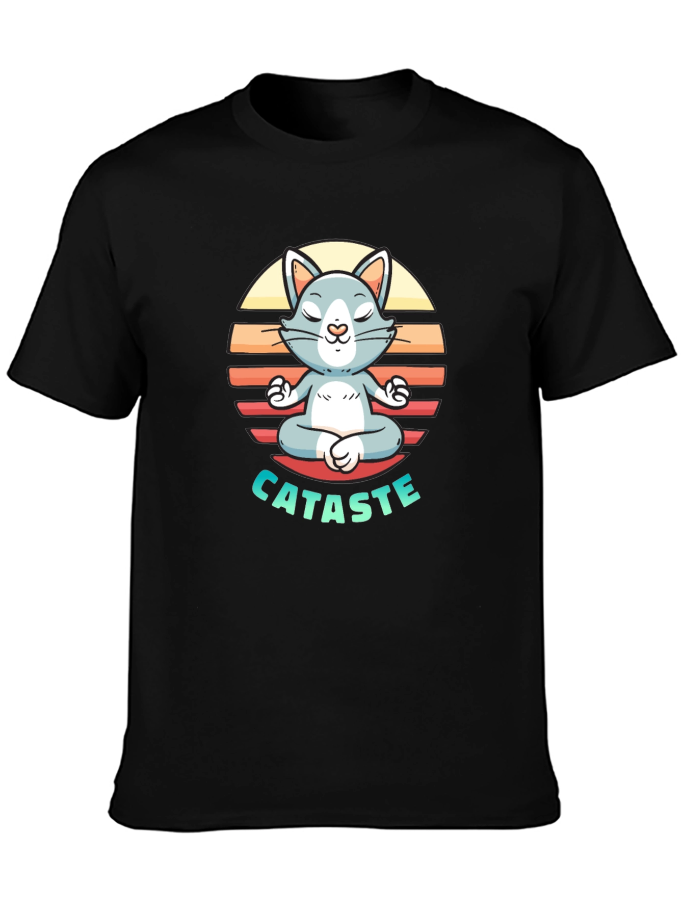 Cataste Yoga Cat T-Shirt - Meditating Funny Tee