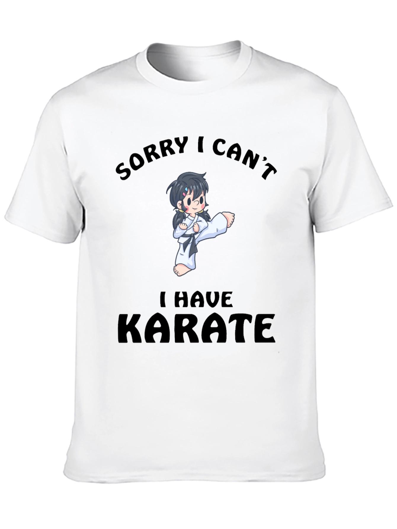 Karate Cartoon Graphic T-Shirt