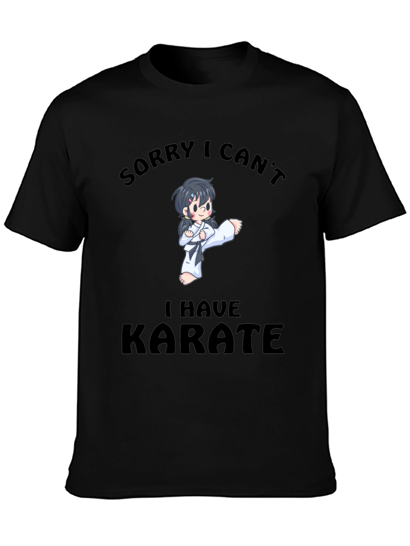 Karate Cartoon Graphic T-Shirt