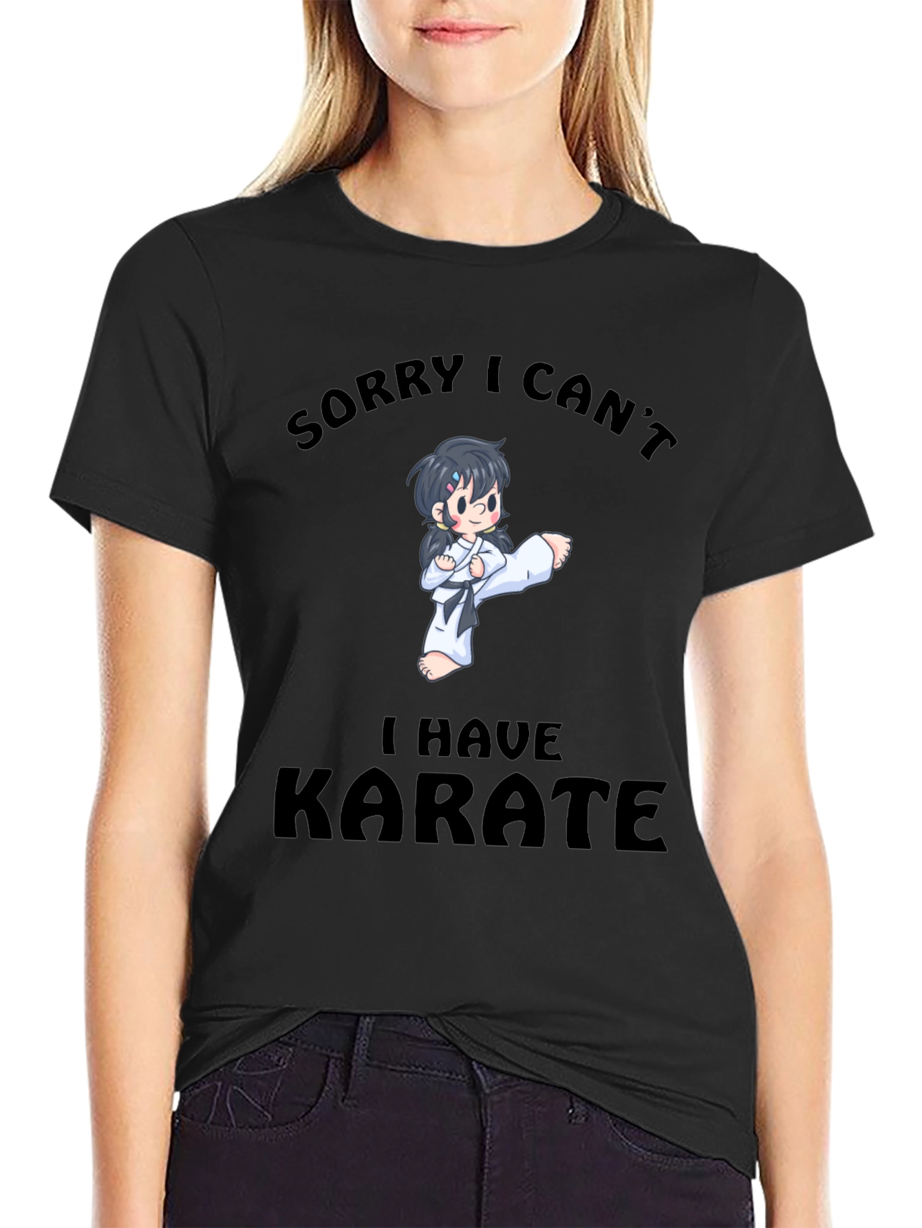 Karate Cartoon Graphic T-Shirt