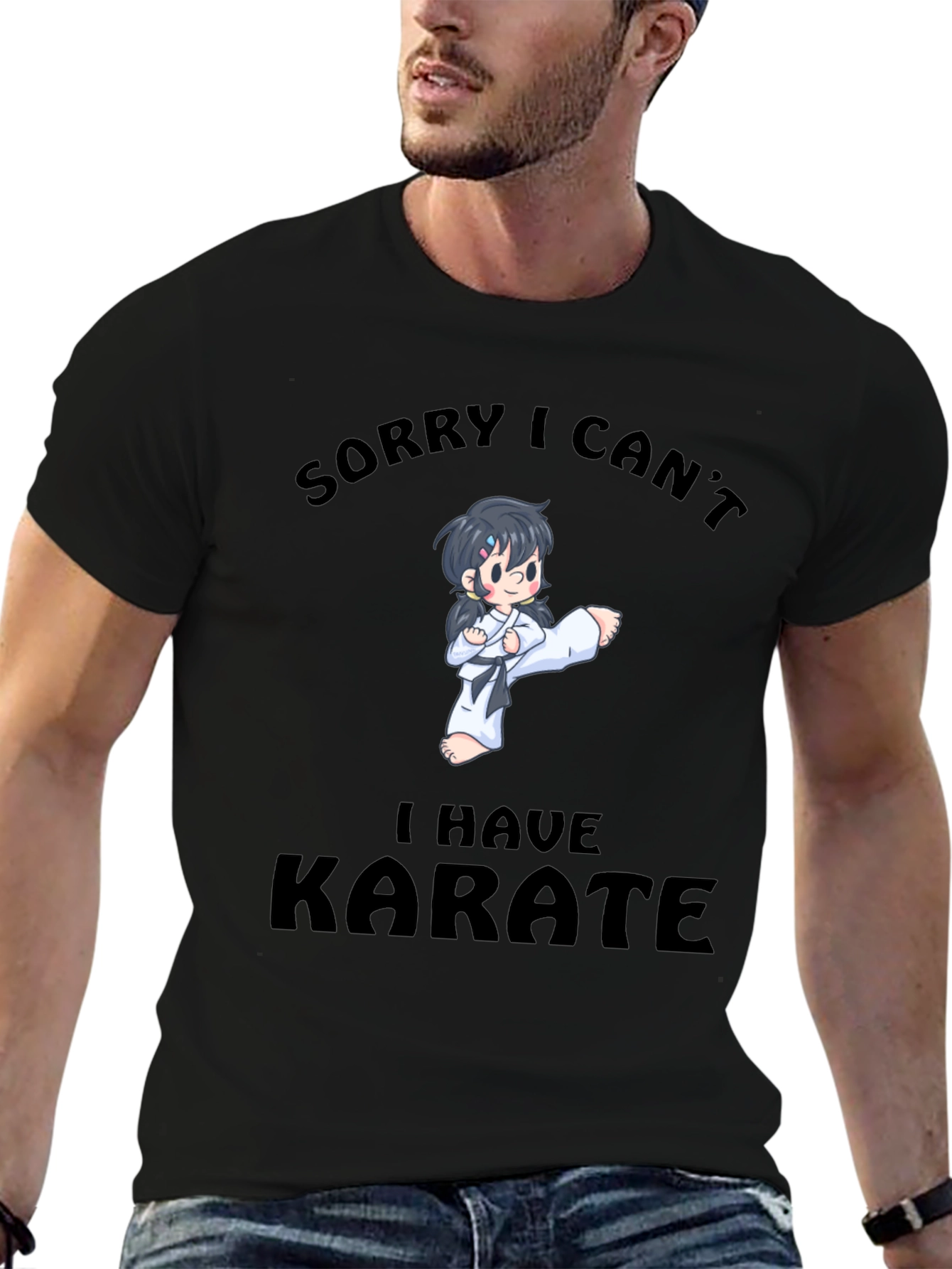 Karate Cartoon Graphic T-Shirt