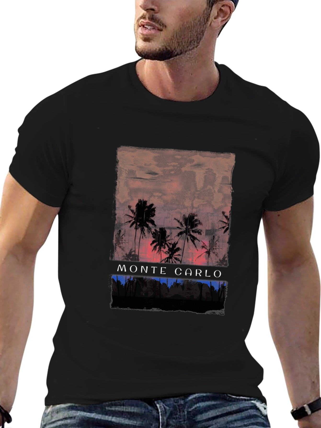 Monte Carlo Palm Tree Graphic Tee