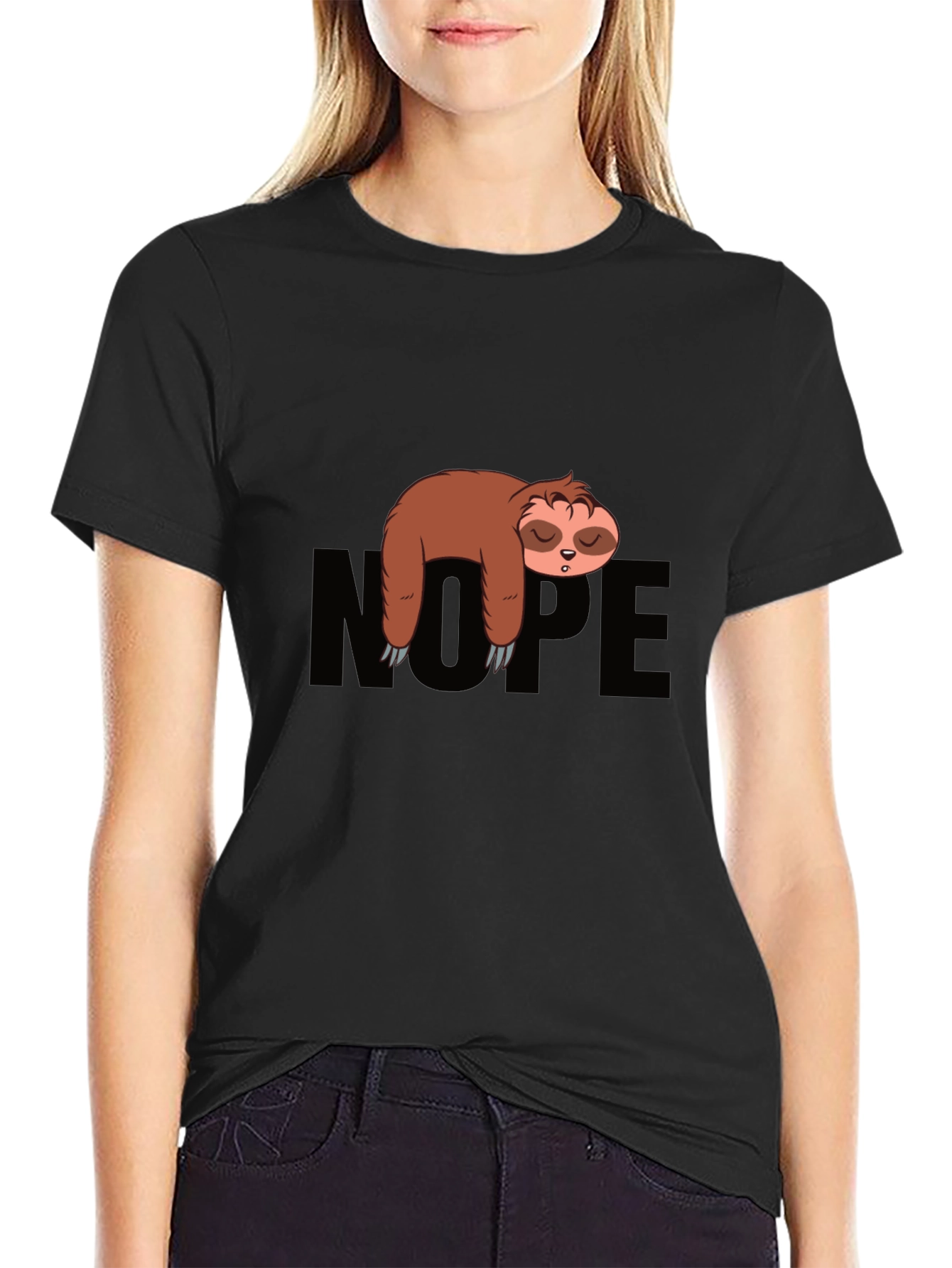 Sloth Nope Graphic Tee - Relaxed Fit