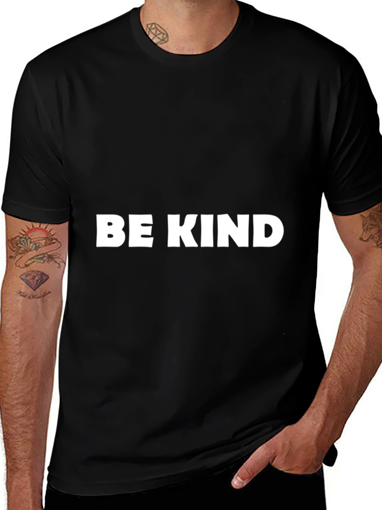 Be Kind Black Tee - Positive Message T-Shirt
