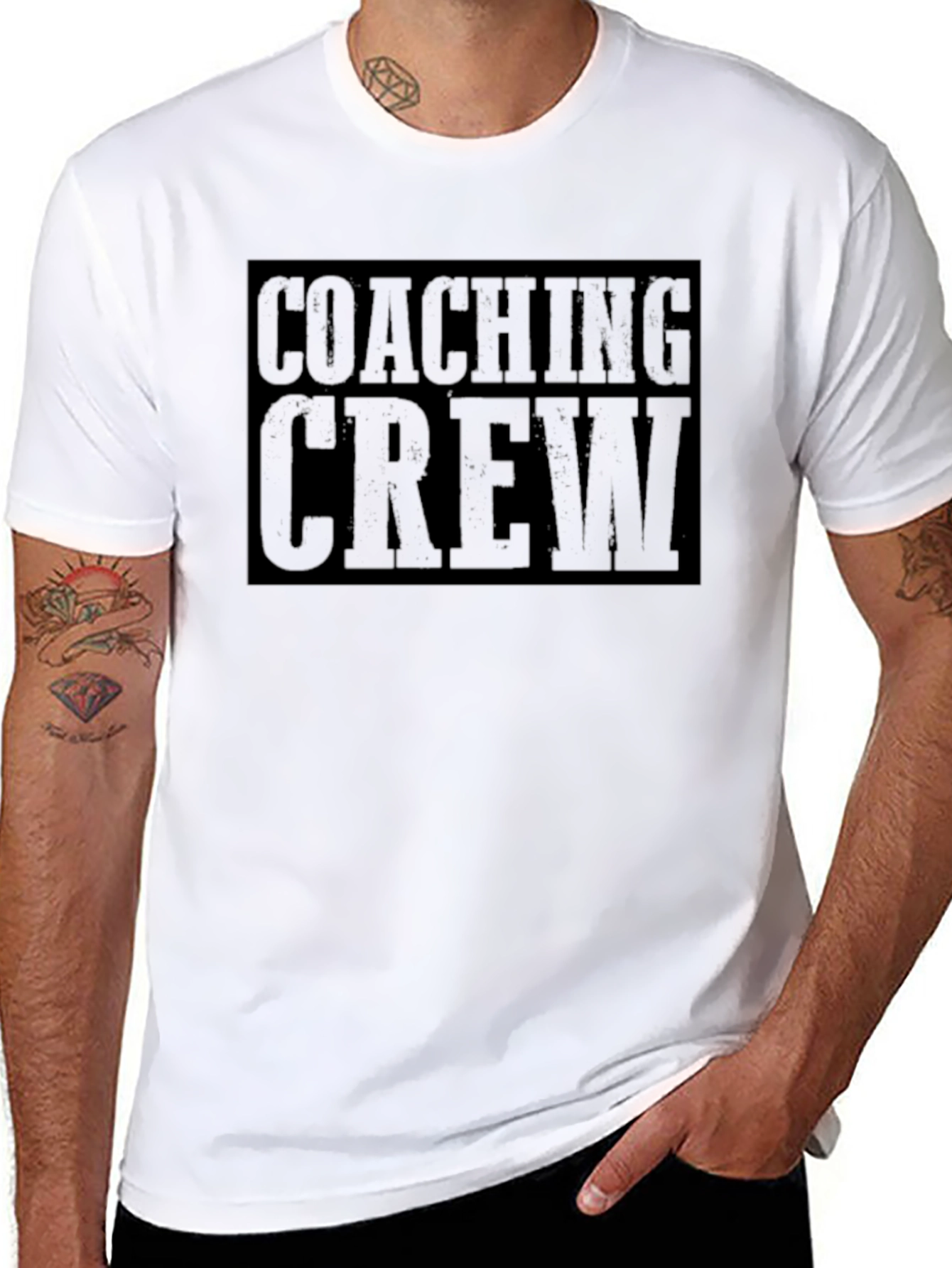 Coaching Crew Black Graphic Tee