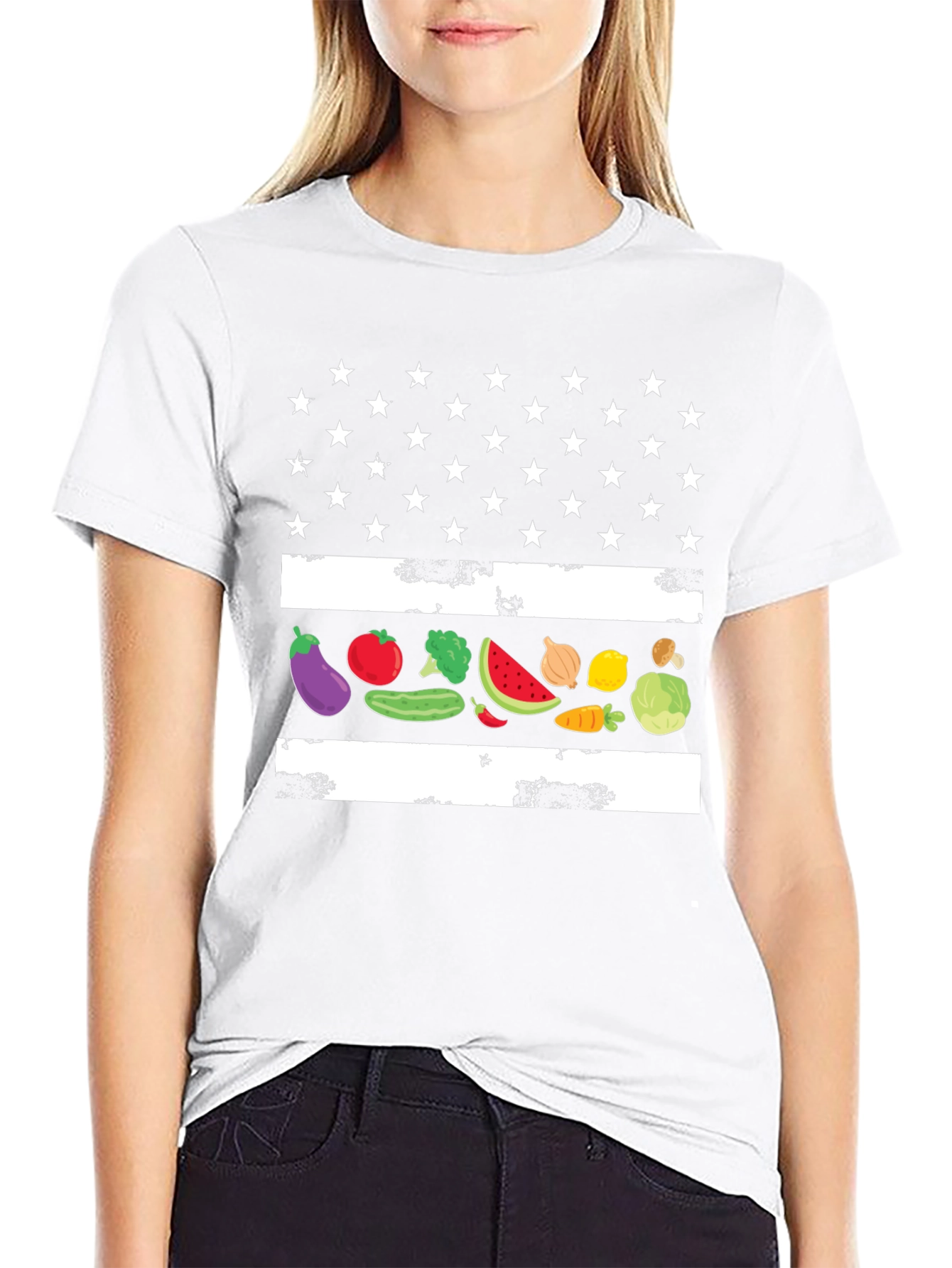 Vegetable Flag Graphic T-Shirt