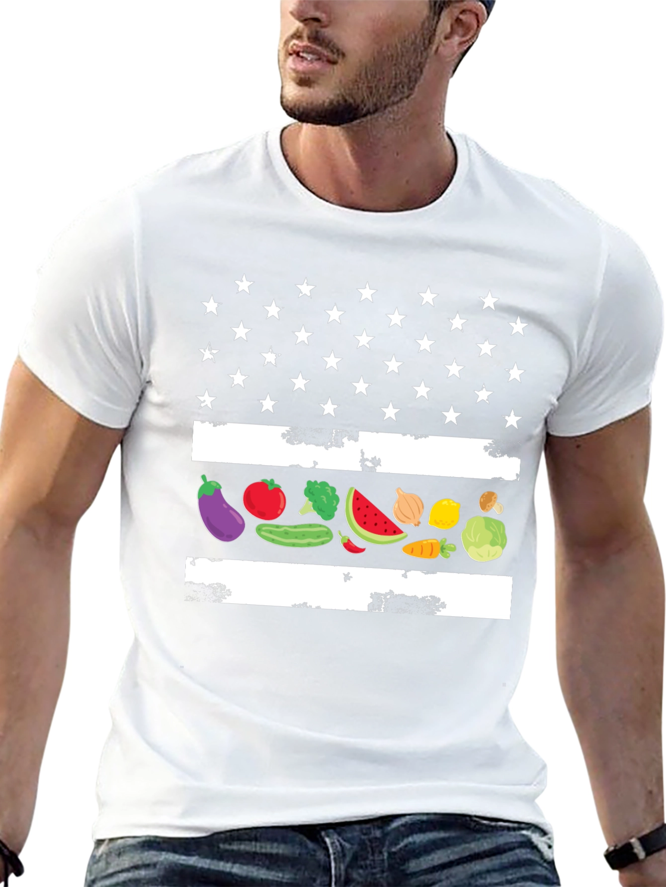 Vegetable Flag Graphic T-Shirt