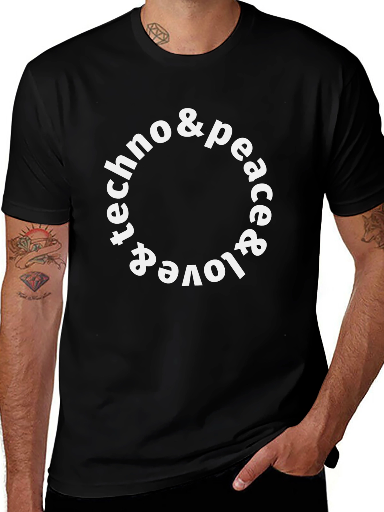 Techno & Peace & Love T-Shirt