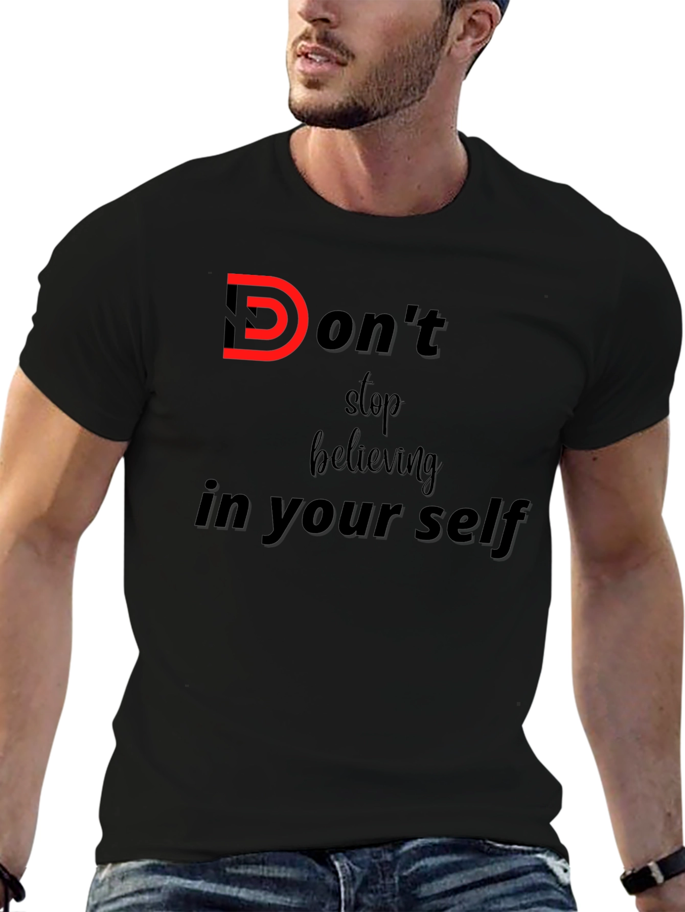 Motivational Graphic Tee - Dont Stop Believing