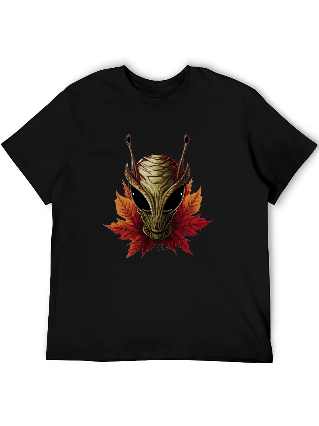Alien Leaves Graphic Tee - Black T-Shirt