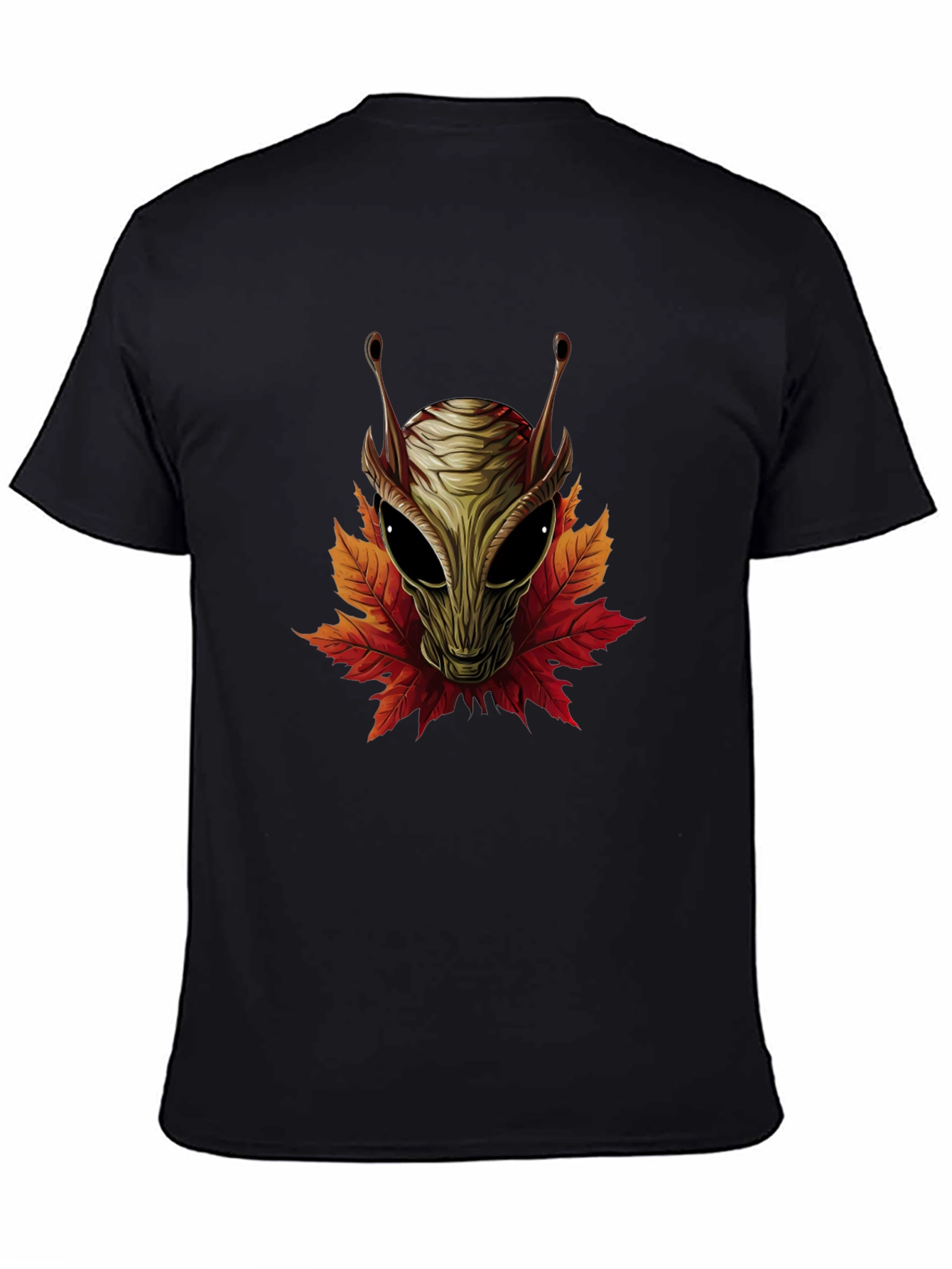 Alien Leaves Graphic Tee - Black T-Shirt