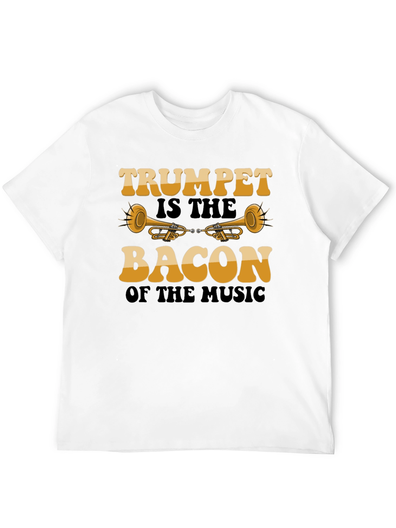 Trumpet Bacon Music Graphic T-Shirt