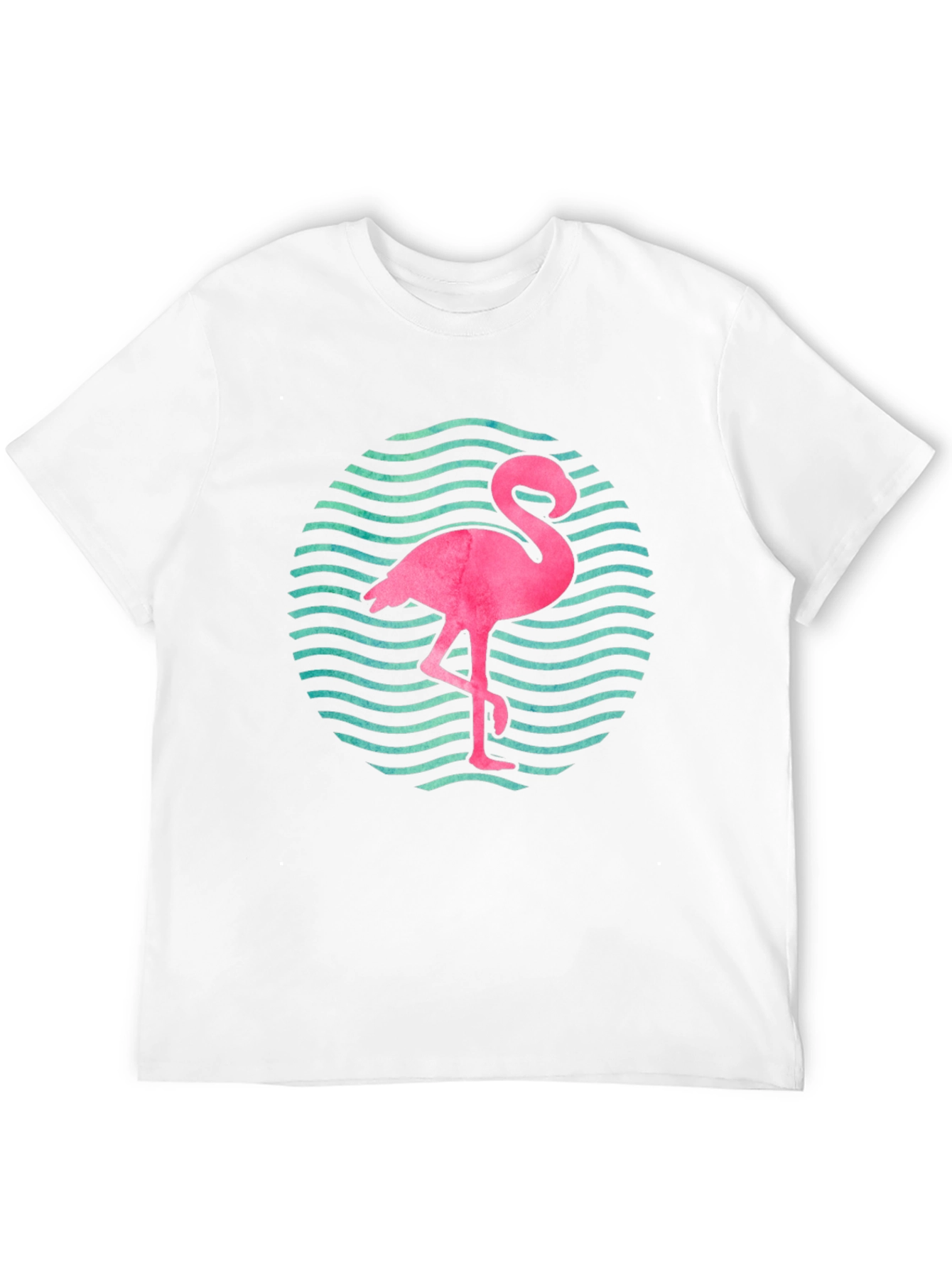 Flamingo Wave Graphic Tee - Black