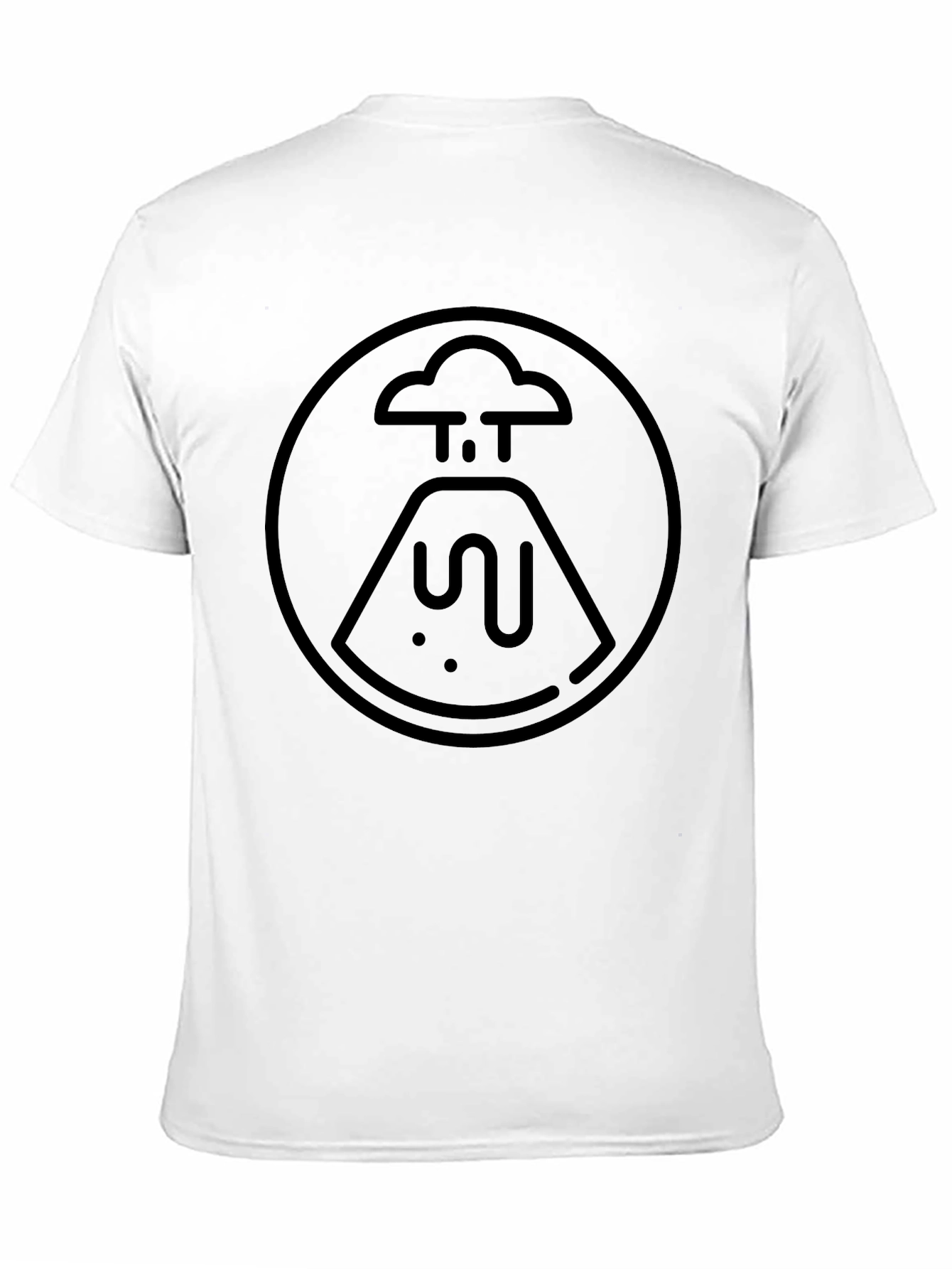 Volcano Graphic Tee - Classic Black Cotton T-Shirt